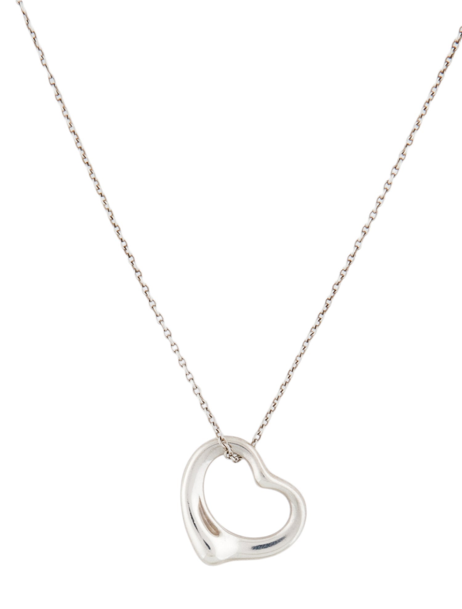 Tiffany & Co. Open Heart Pendant Necklace