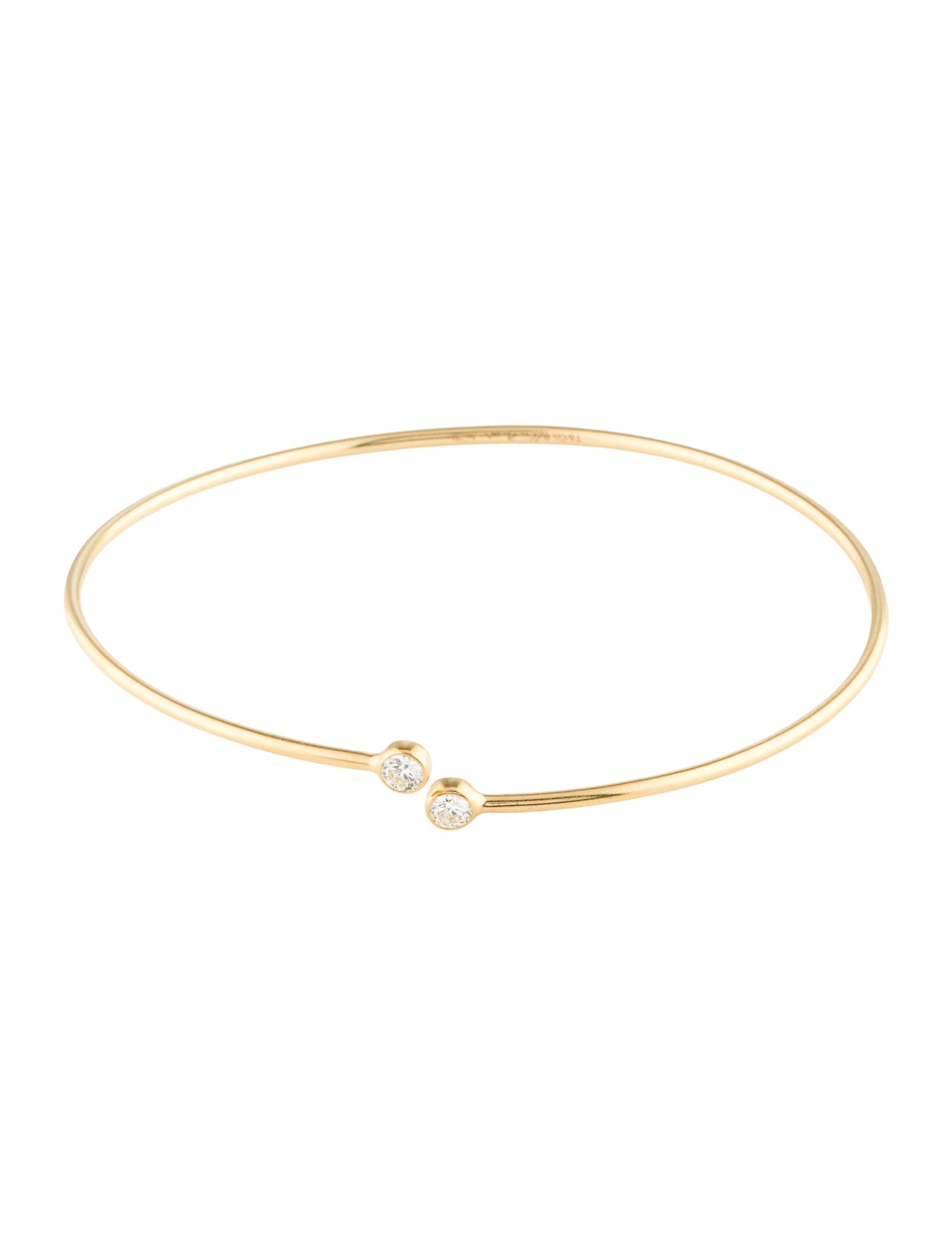 Tiffany & Co. 18K Diamond Hoop Single Row Bracelet