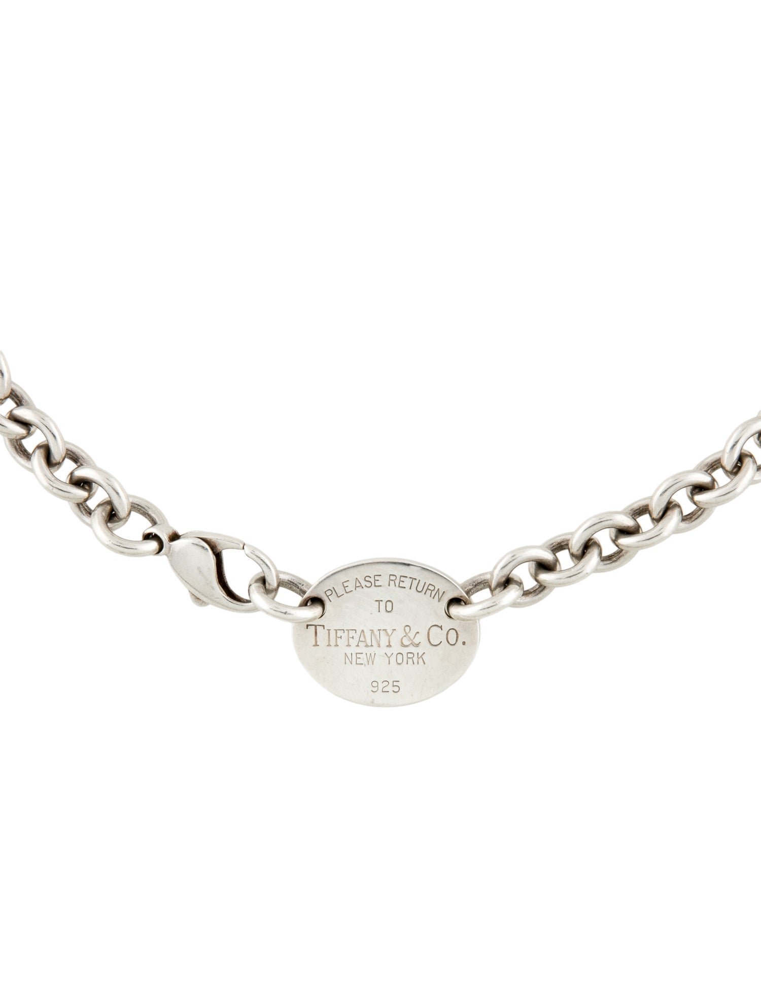 Tiffany & Co. Return to Tiffany Oval Tag Pendant Necklace