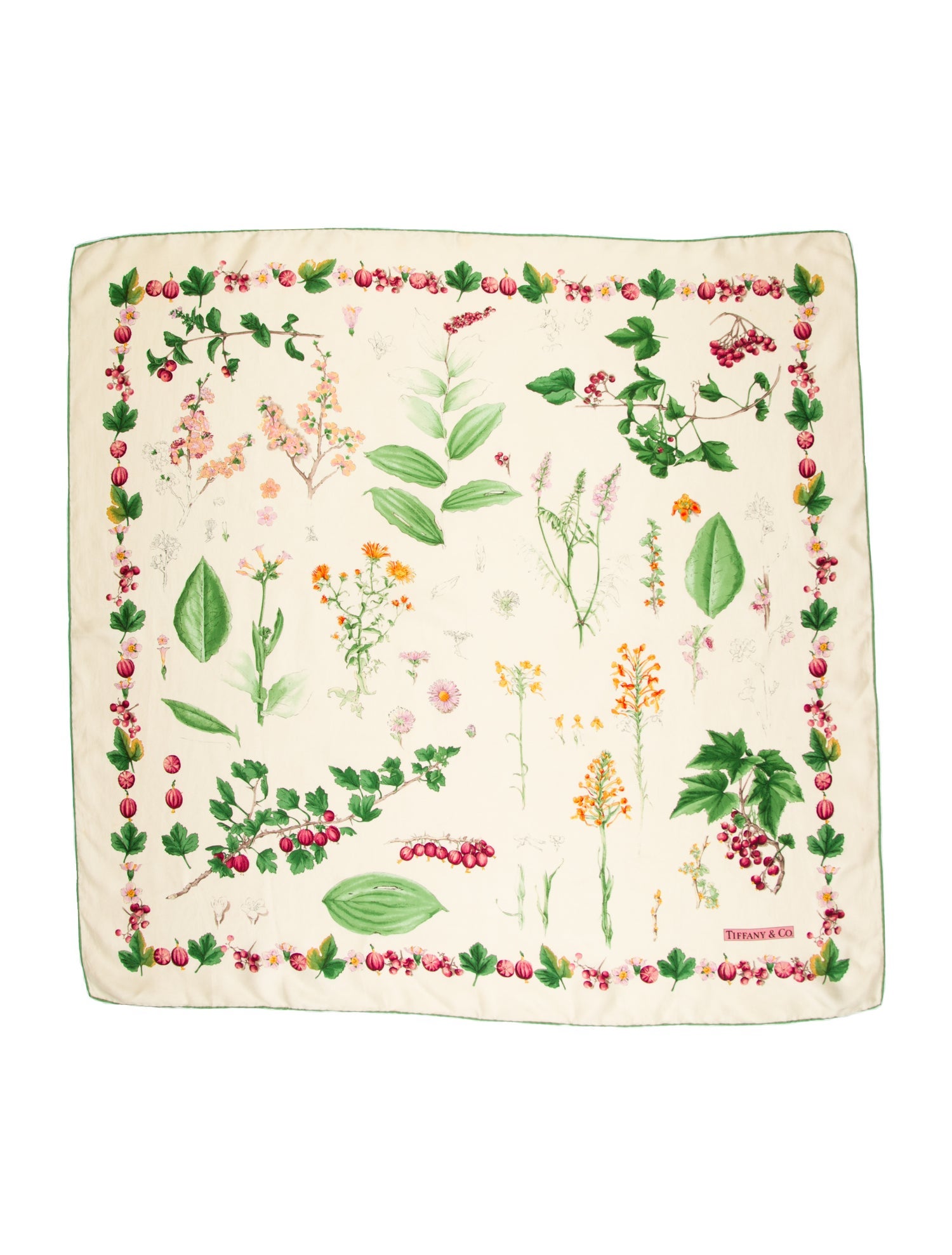 Tiffany & Co. Silk Floral Print Scarf