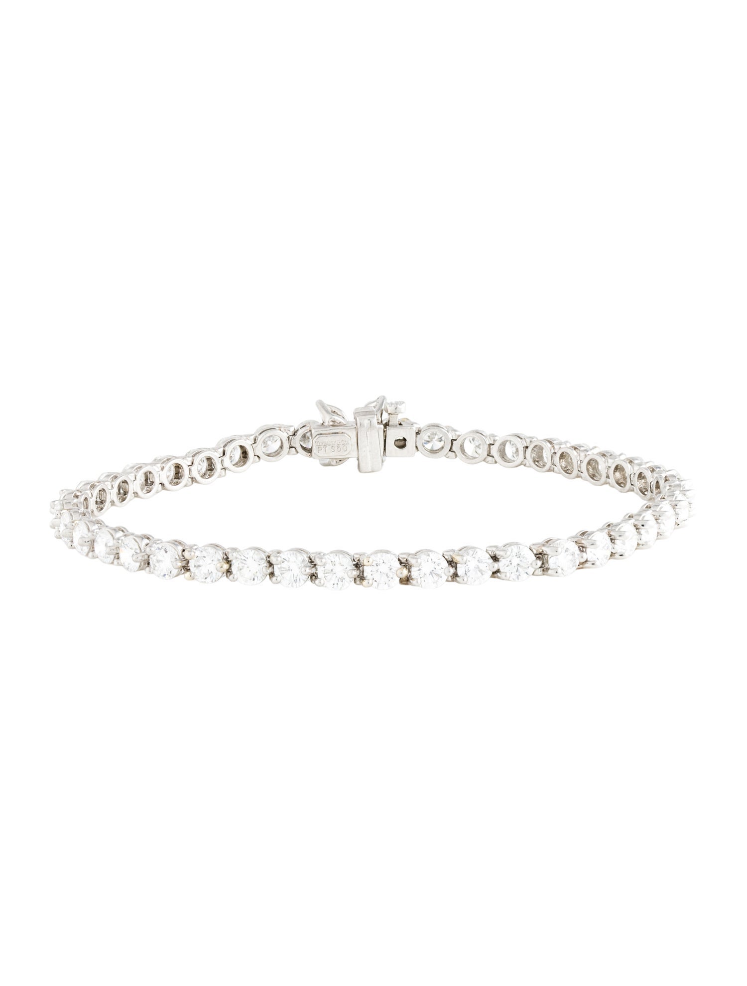 Tiffany & Co. Platinum 6.53ctw Diamond Tennis Bracelet