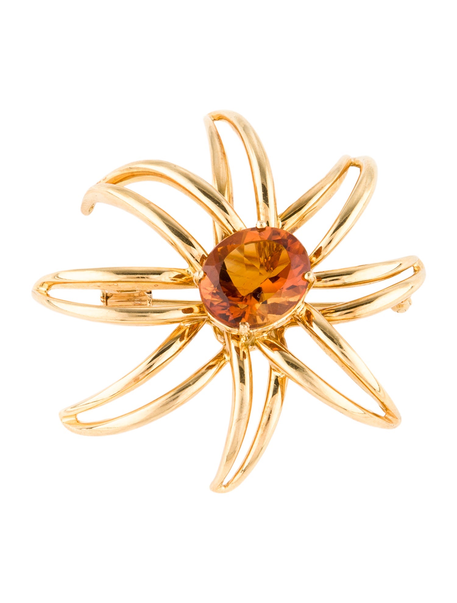 Tiffany & Co. 18K Citrine Fireworks Pin Brooch