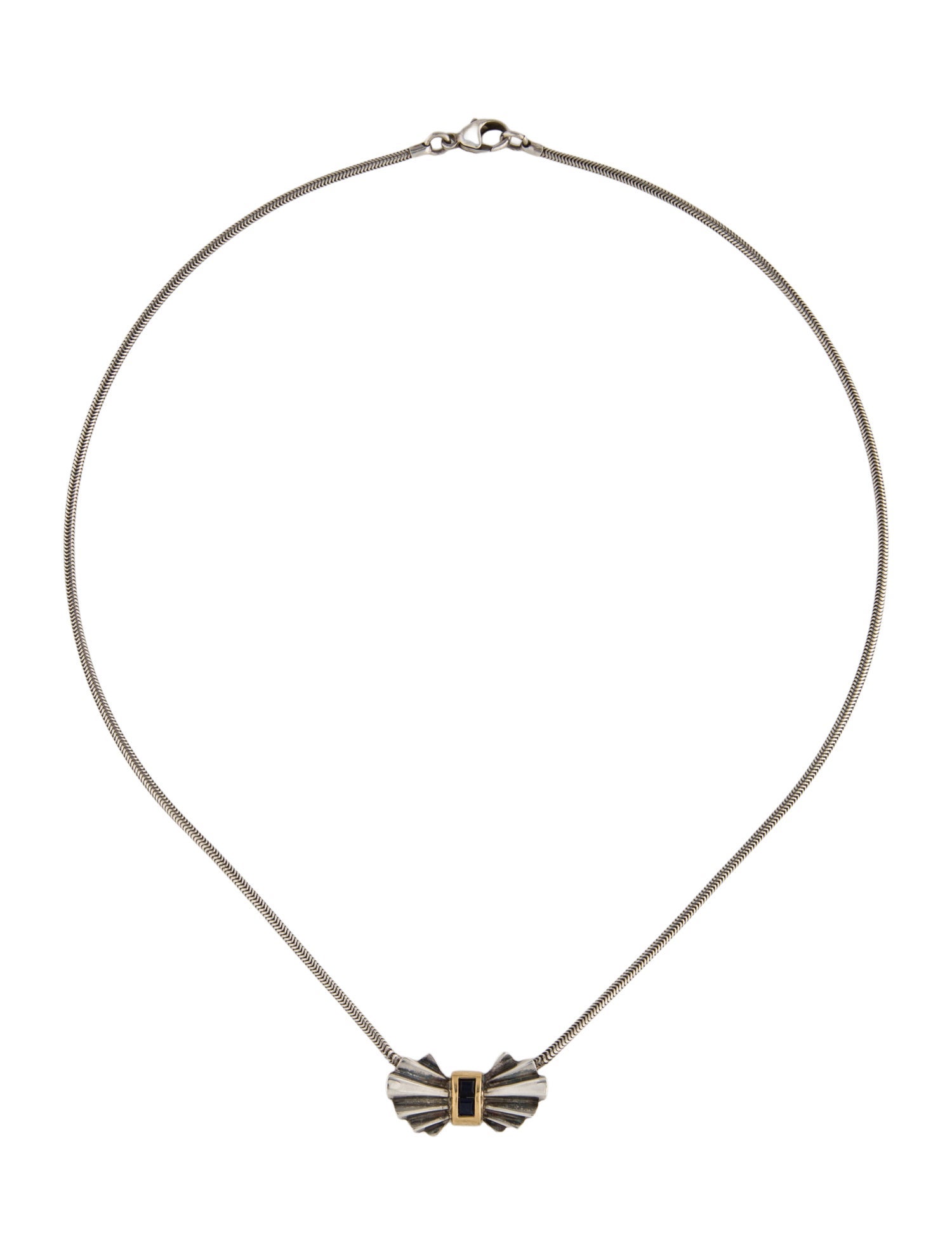 Tiffany & Co. Vintage Sapphire Bow Pendant Necklace