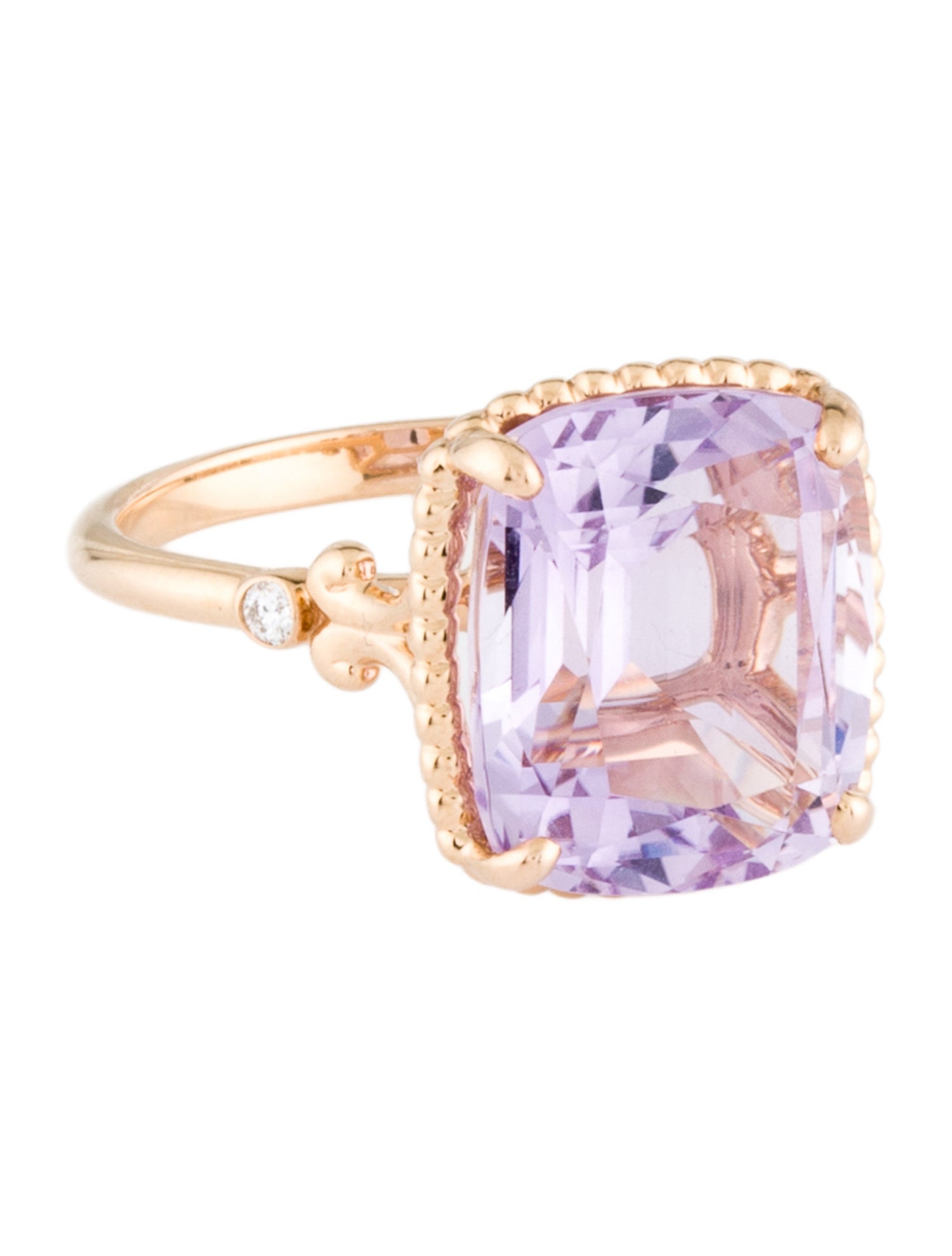 Tiffany & Co. 18K Amethyst & Diamond Sparklers Cocktail Ring