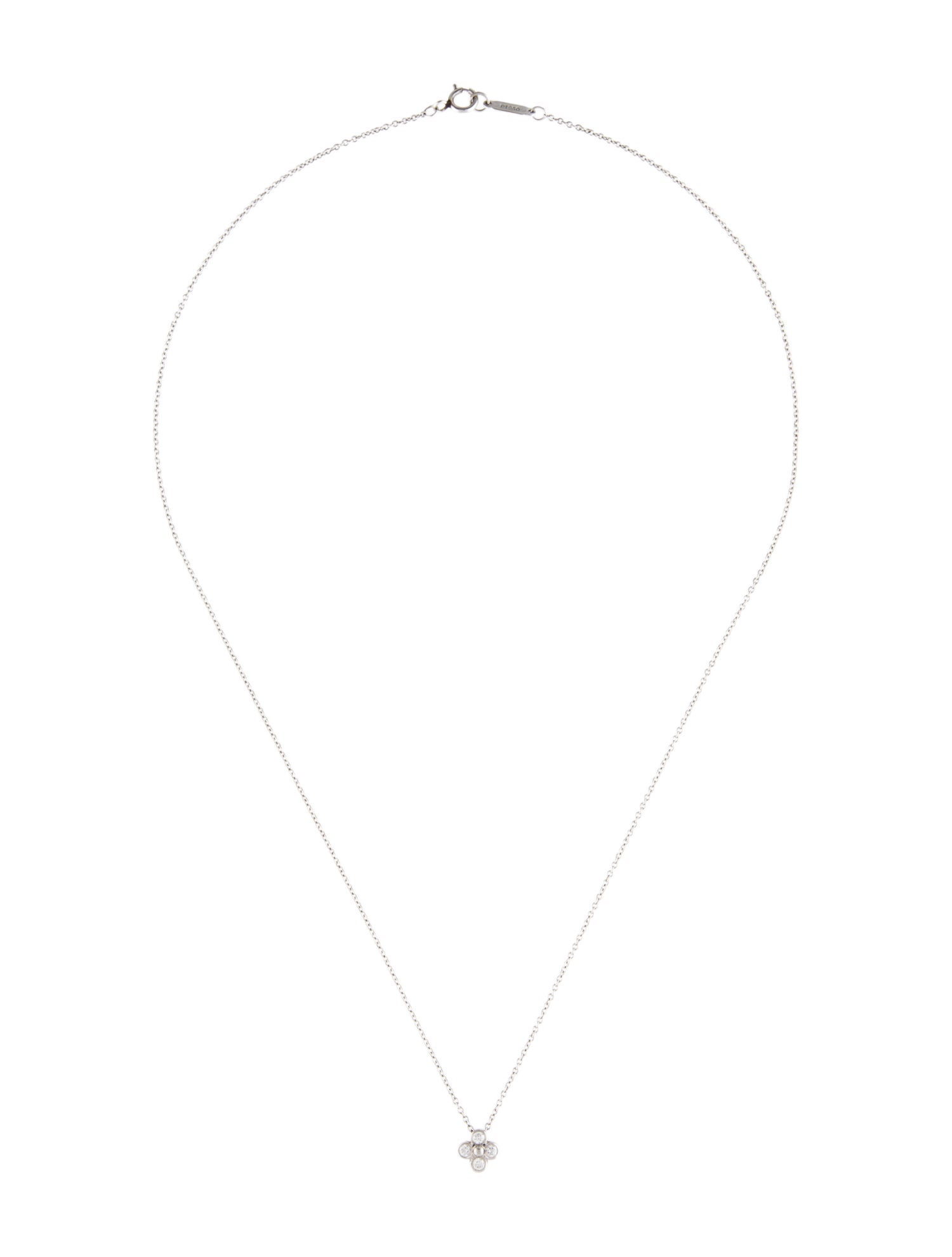 Tiffany & Co. Platinum Diamond Lace Flower Pendant Necklace