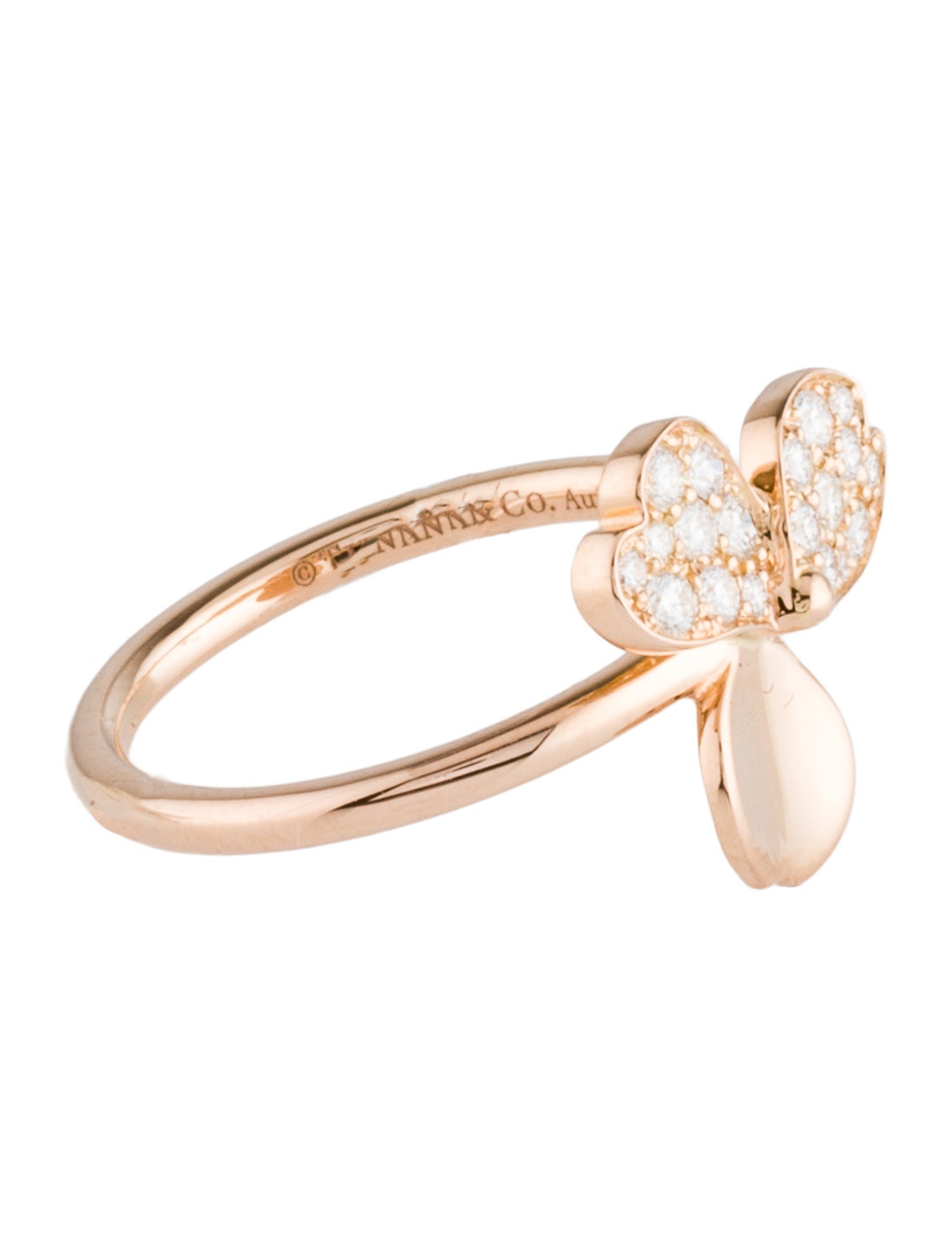 Tiffany & Co. 18K Diamond Paper Flowers Cocktail Ring