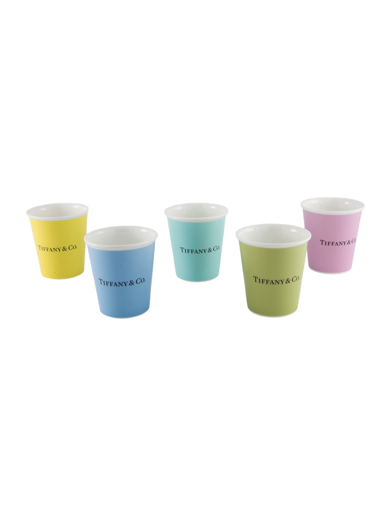 Tiffany & Co. Set of 5 Everyday Objects Coffee Cups