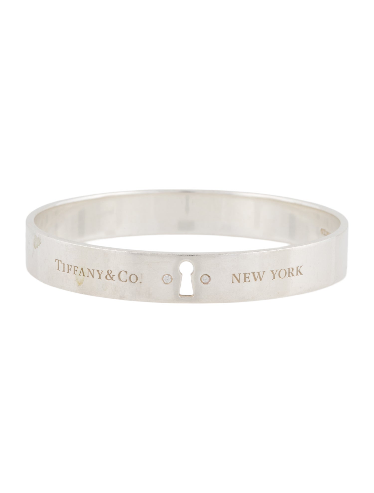 Tiffany & Co. Diamond Keyhole Bangle Bracelet