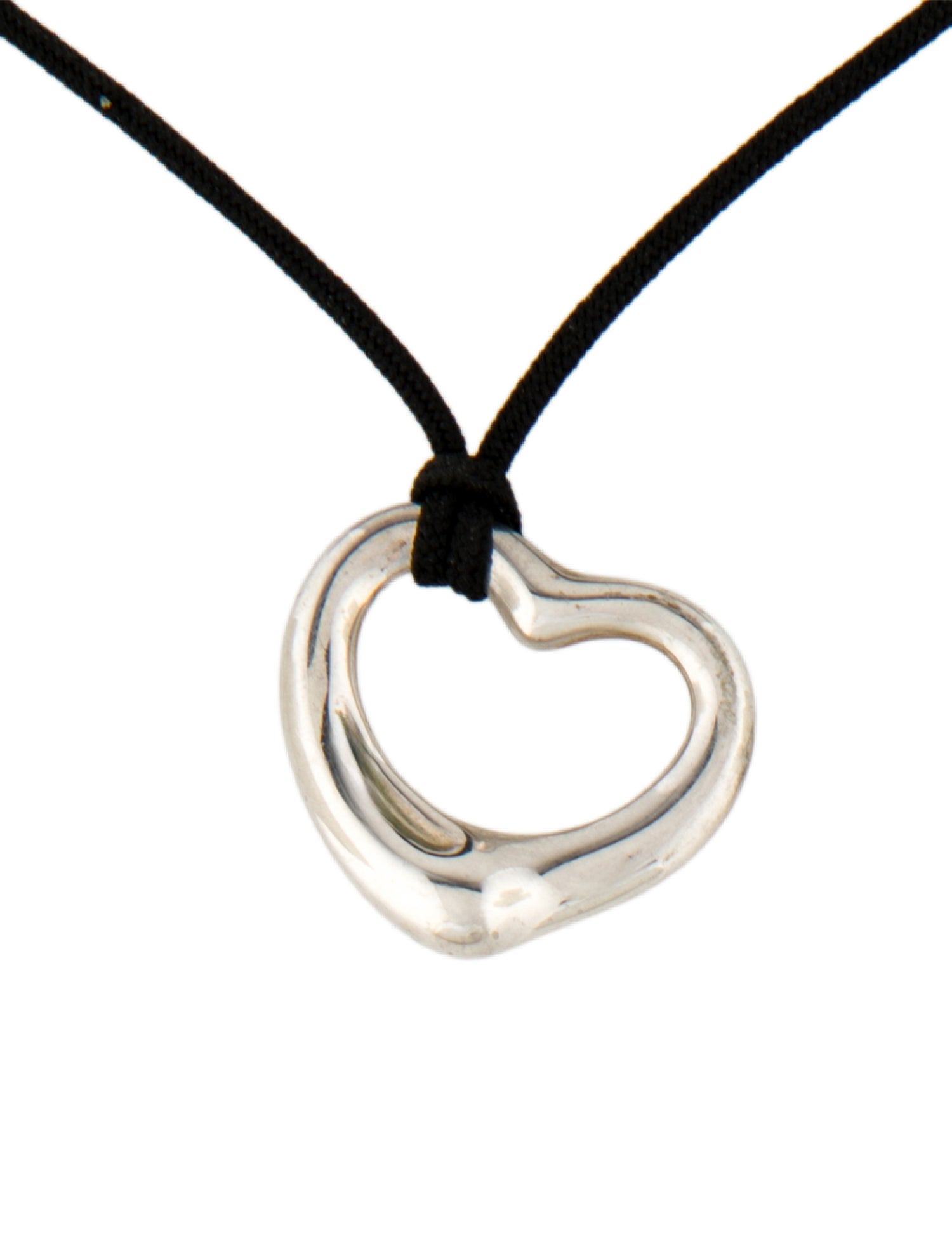 Tiffany & Co. Open Heart Pendant Necklace