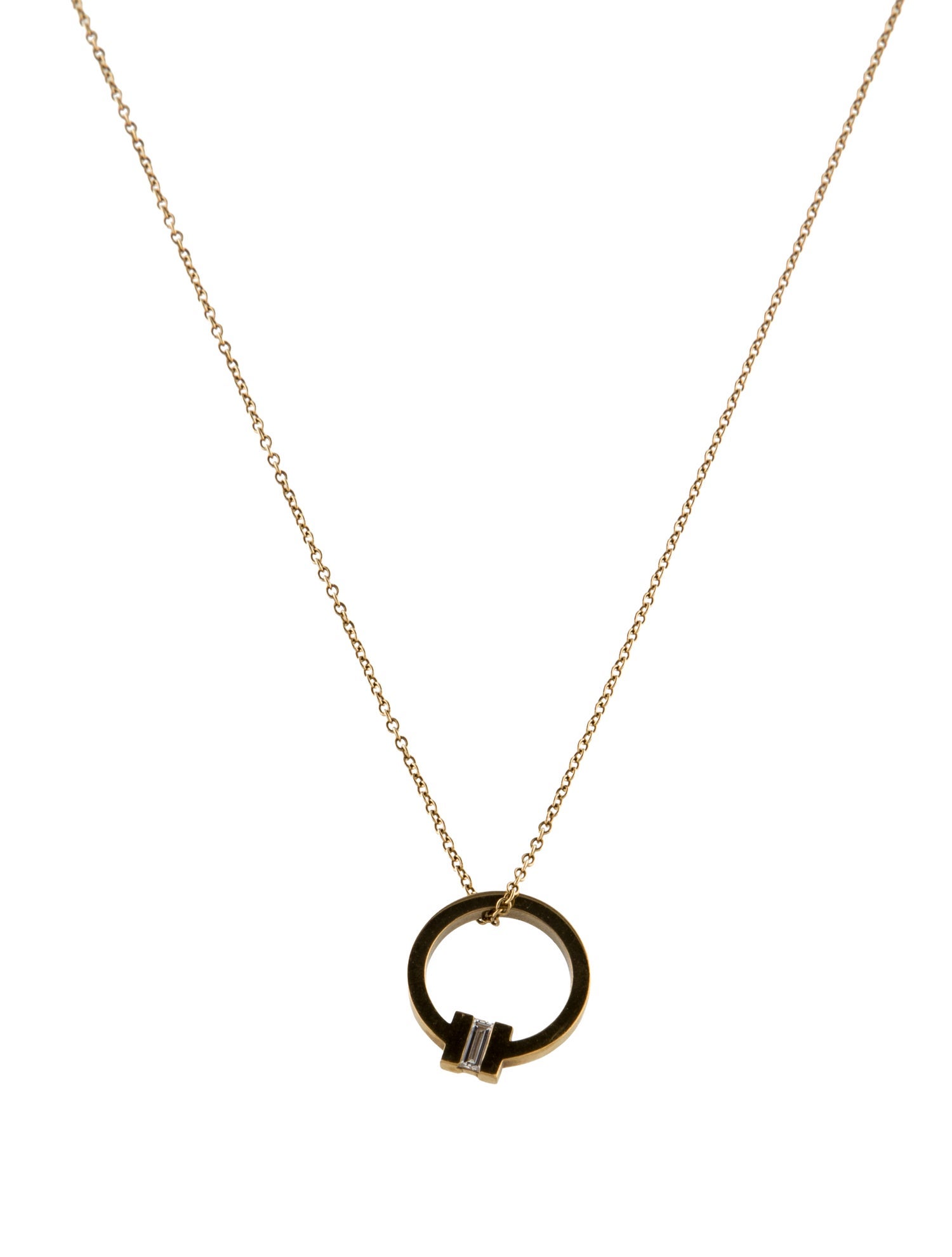 Tiffany & Co. 18K Diamond Pendant Necklace