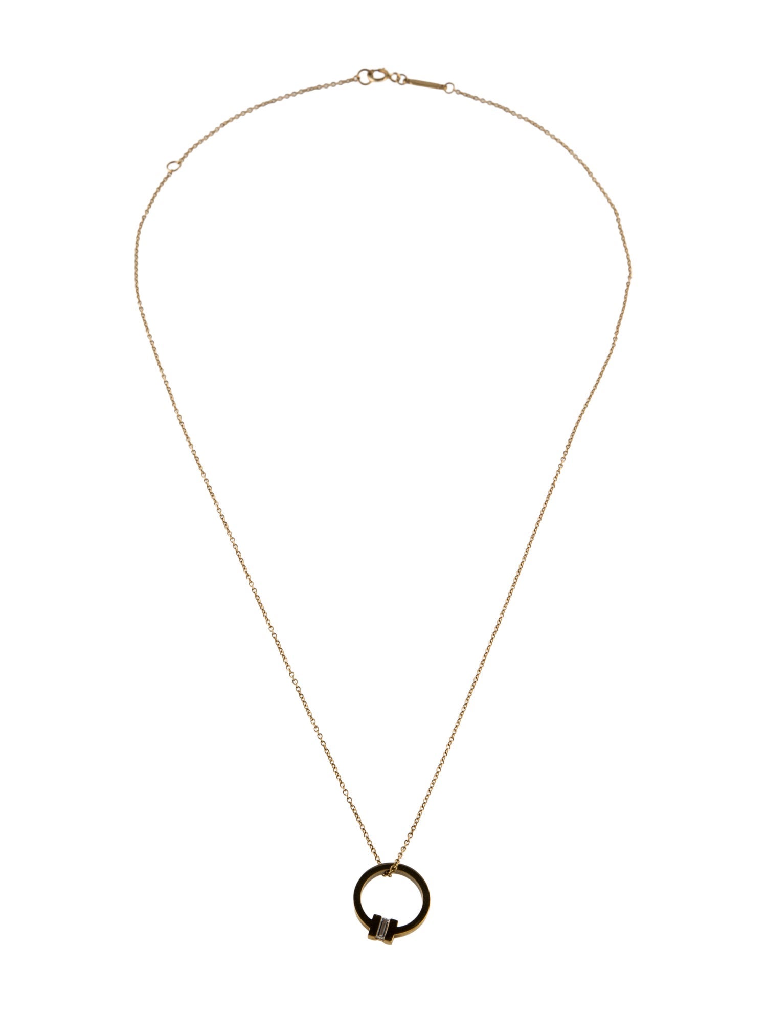Tiffany & Co. 18K Diamond Pendant Necklace