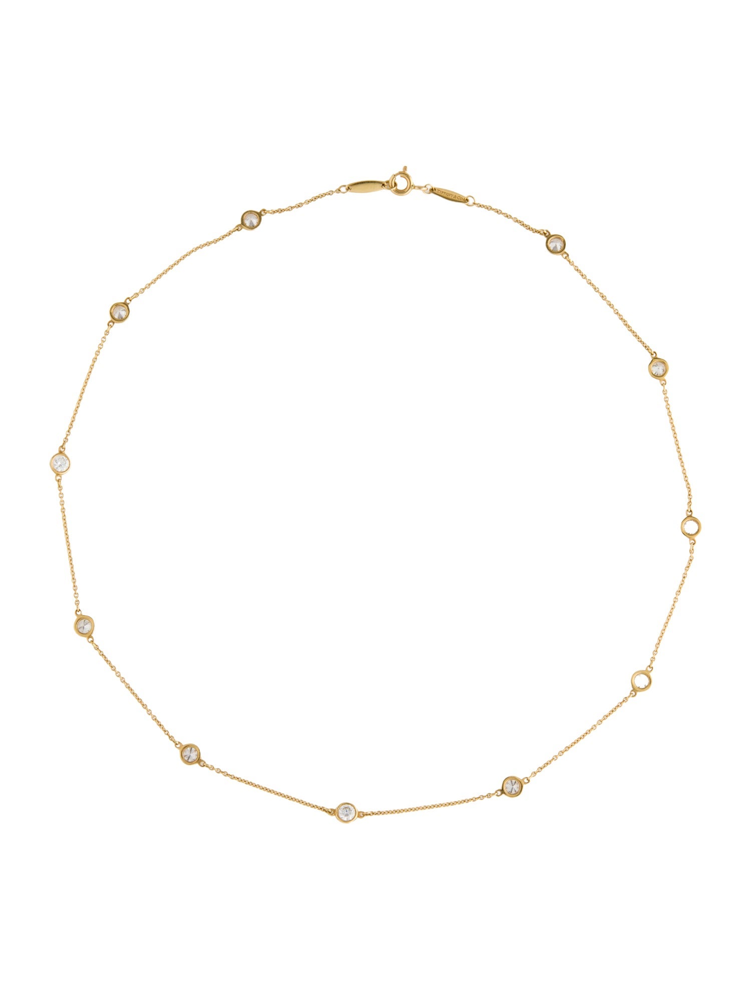 Tiffany & Co. 18K 1.54ctw Diamonds by the Yard Necklace