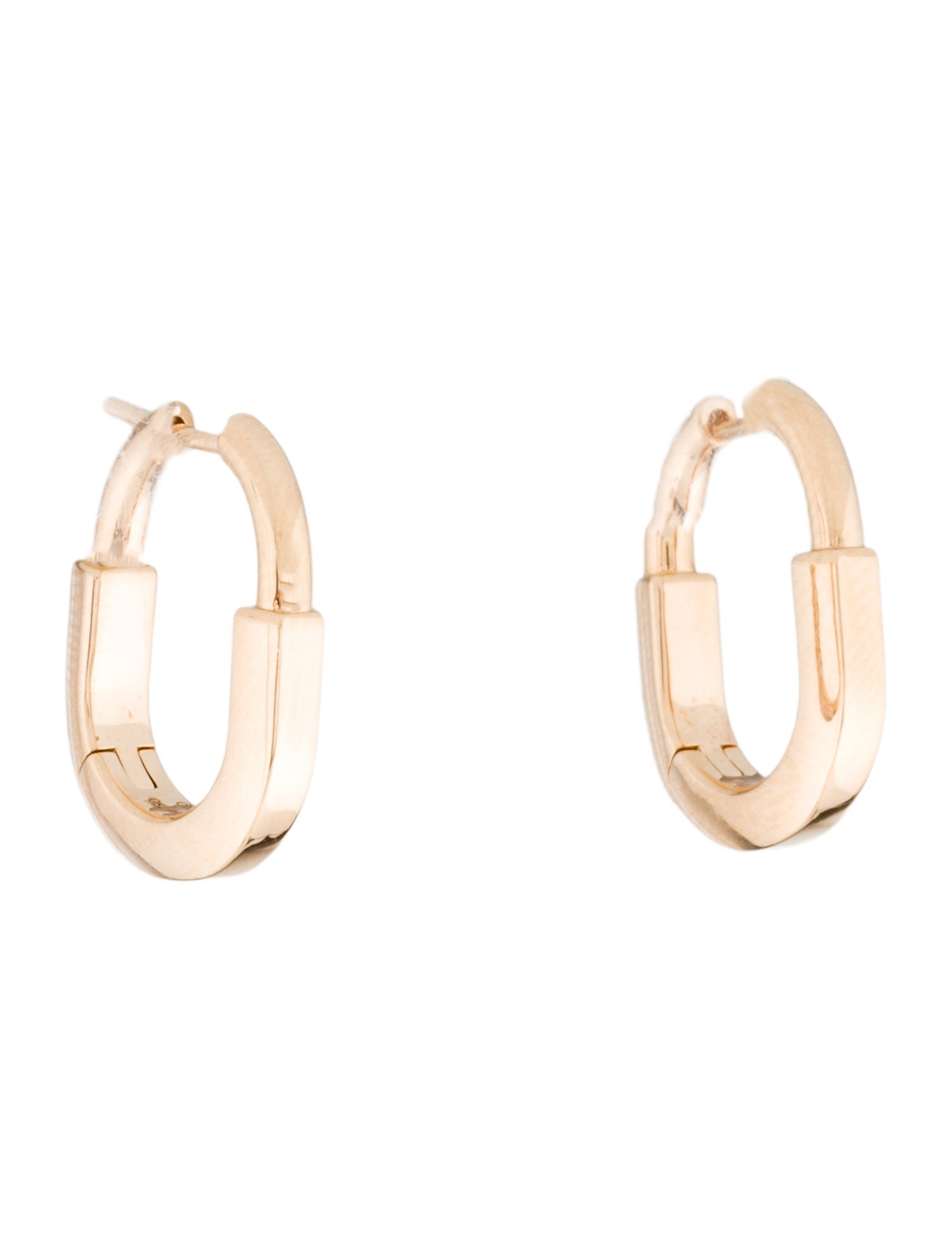 Tiffany & Co. 18K Lock Hoop Earrings