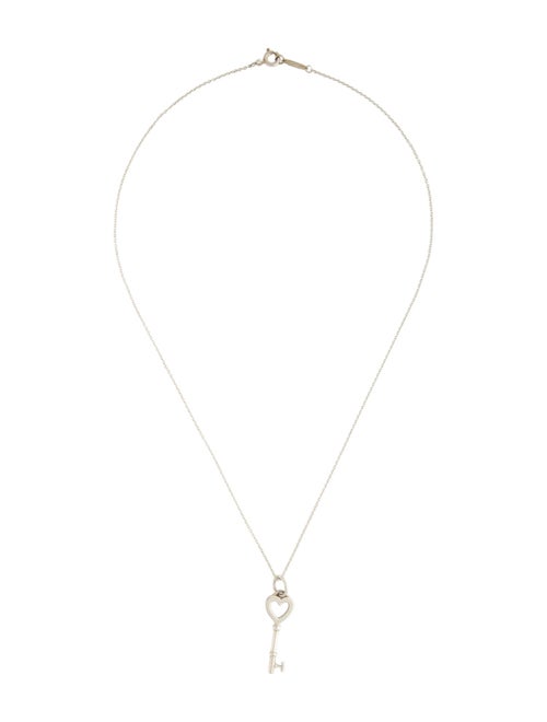 Tiffany & Co. Mini Heart Key Pendant Necklace