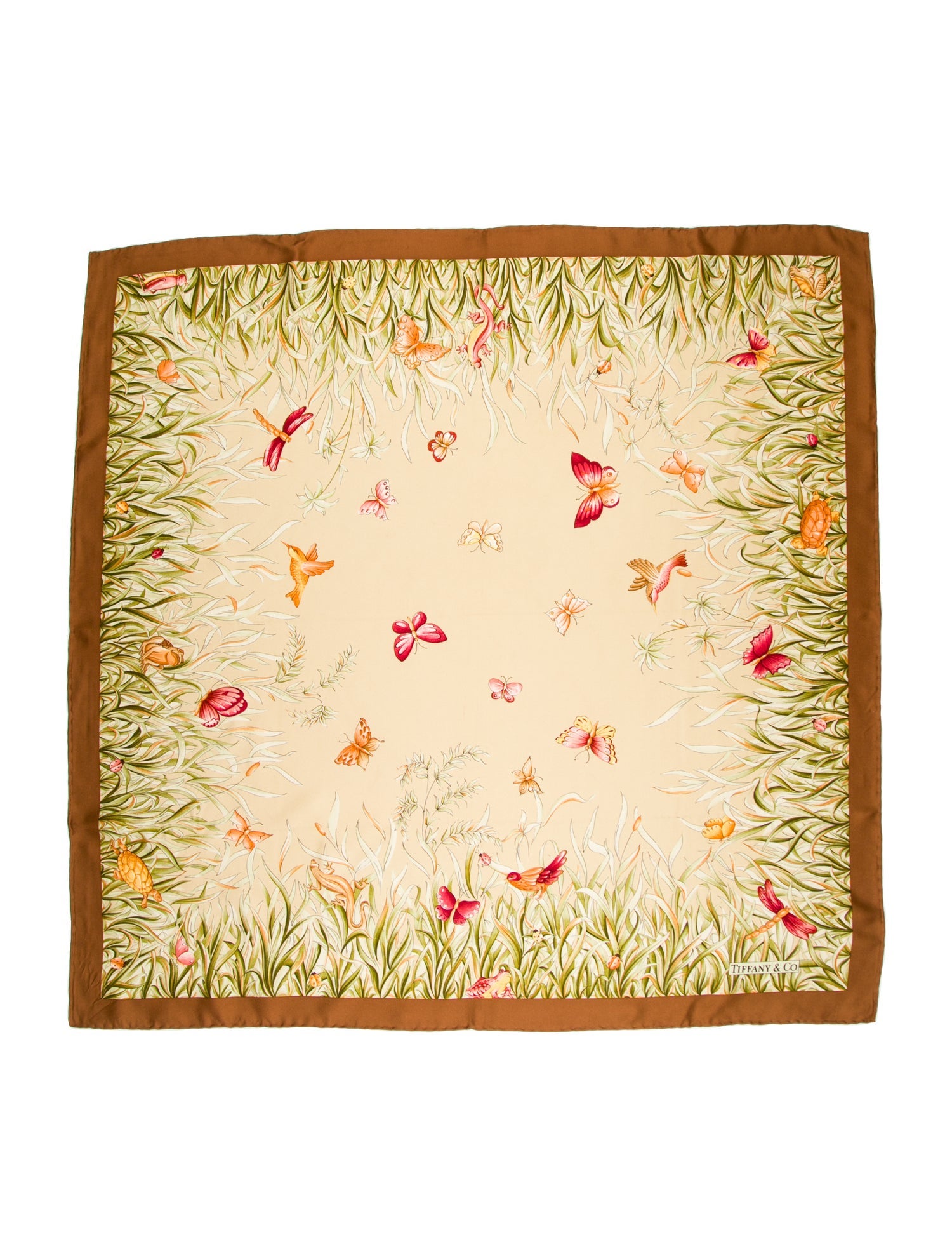 Tiffany & Co. Silk Floral Print Scarf