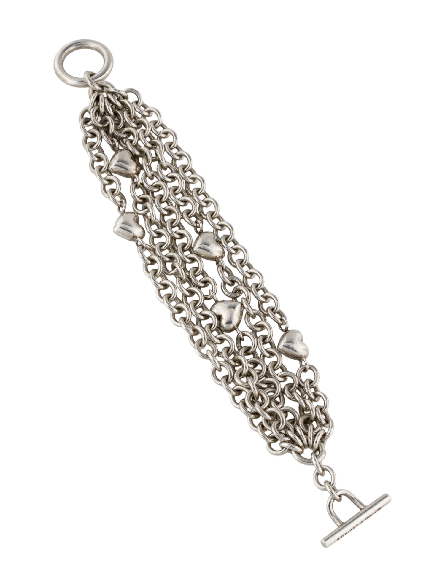 Tiffany & Co. Puffy Heart Multistrand Toggle Bracelet