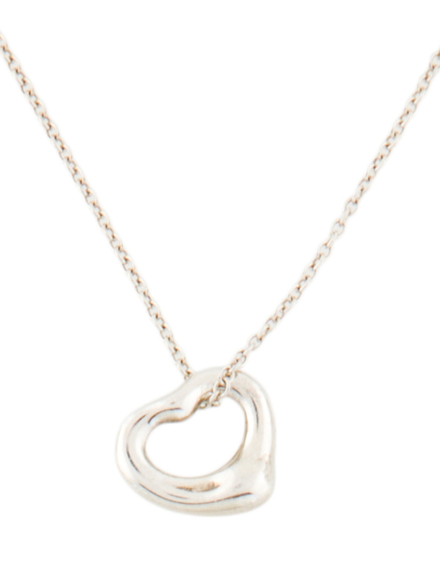 Tiffany & Co. Open Heart Pendant Necklace
