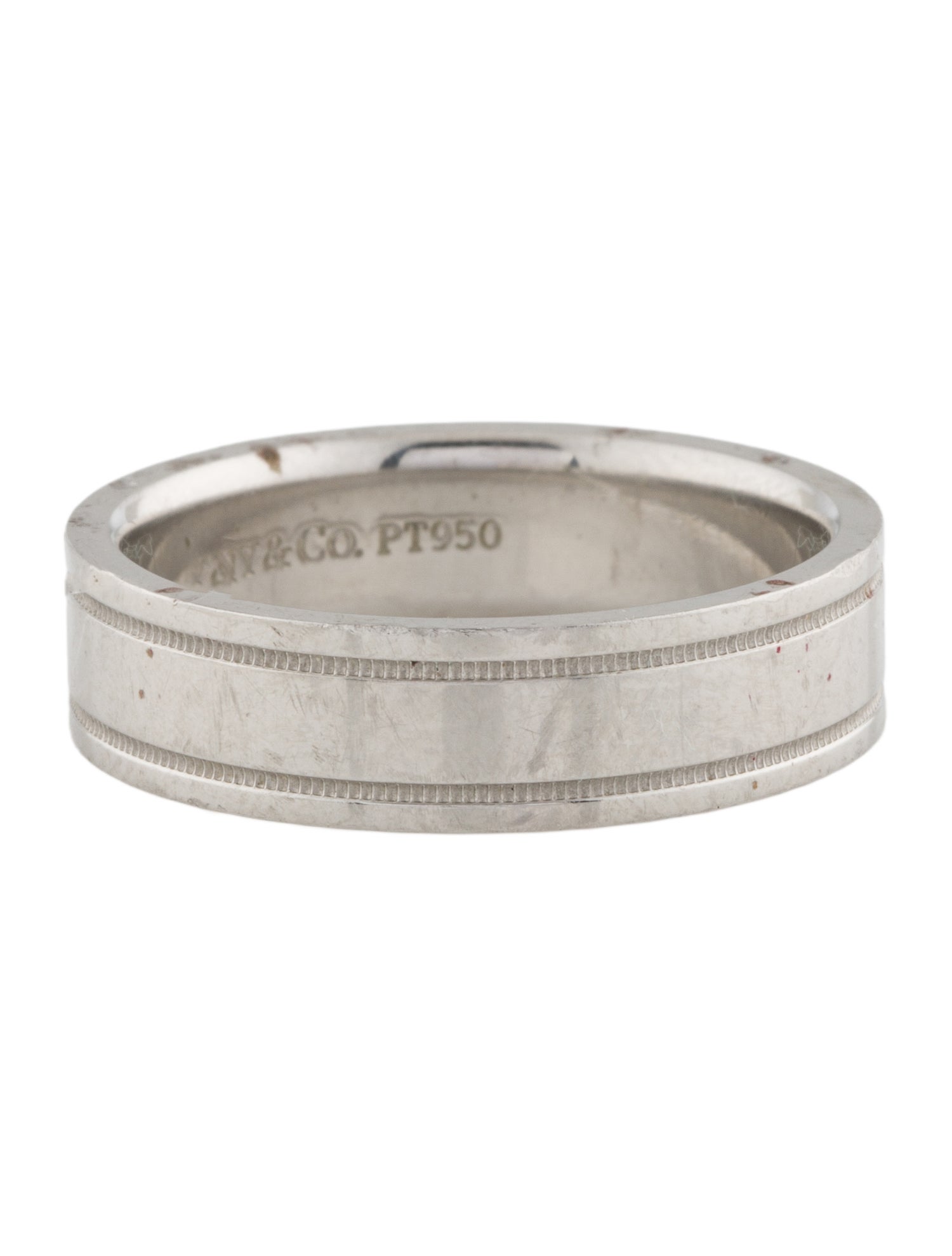 Tiffany & Co. Platinum Tiffany Together Milgrain Band