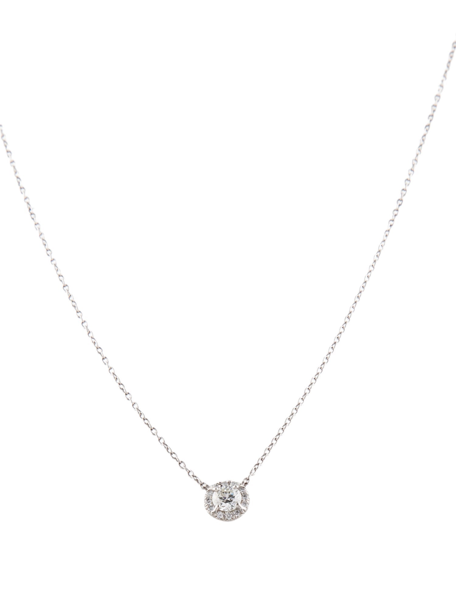 Tiffany & Co. Platinum Diamond Soleste Pendant Necklace
