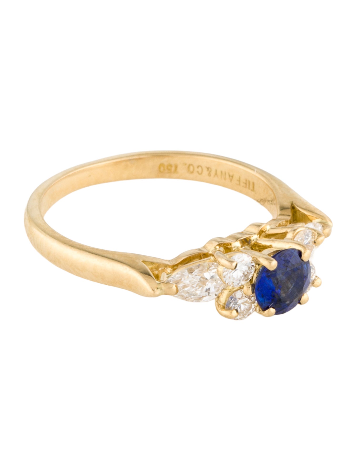 Tiffany & Co. Vintage 18K Sapphire & Diamond Cocktail Ring