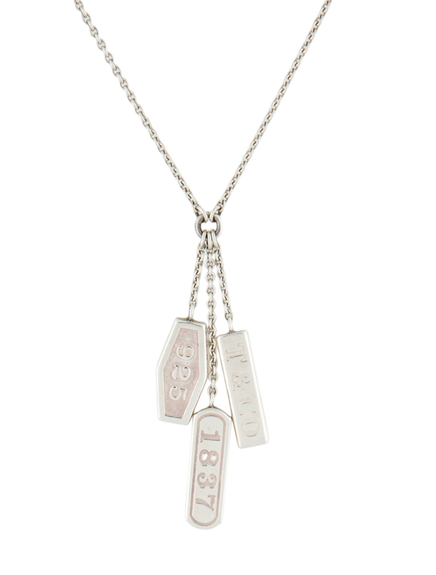 Tiffany & Co. 1837 Drop Pendant Necklace