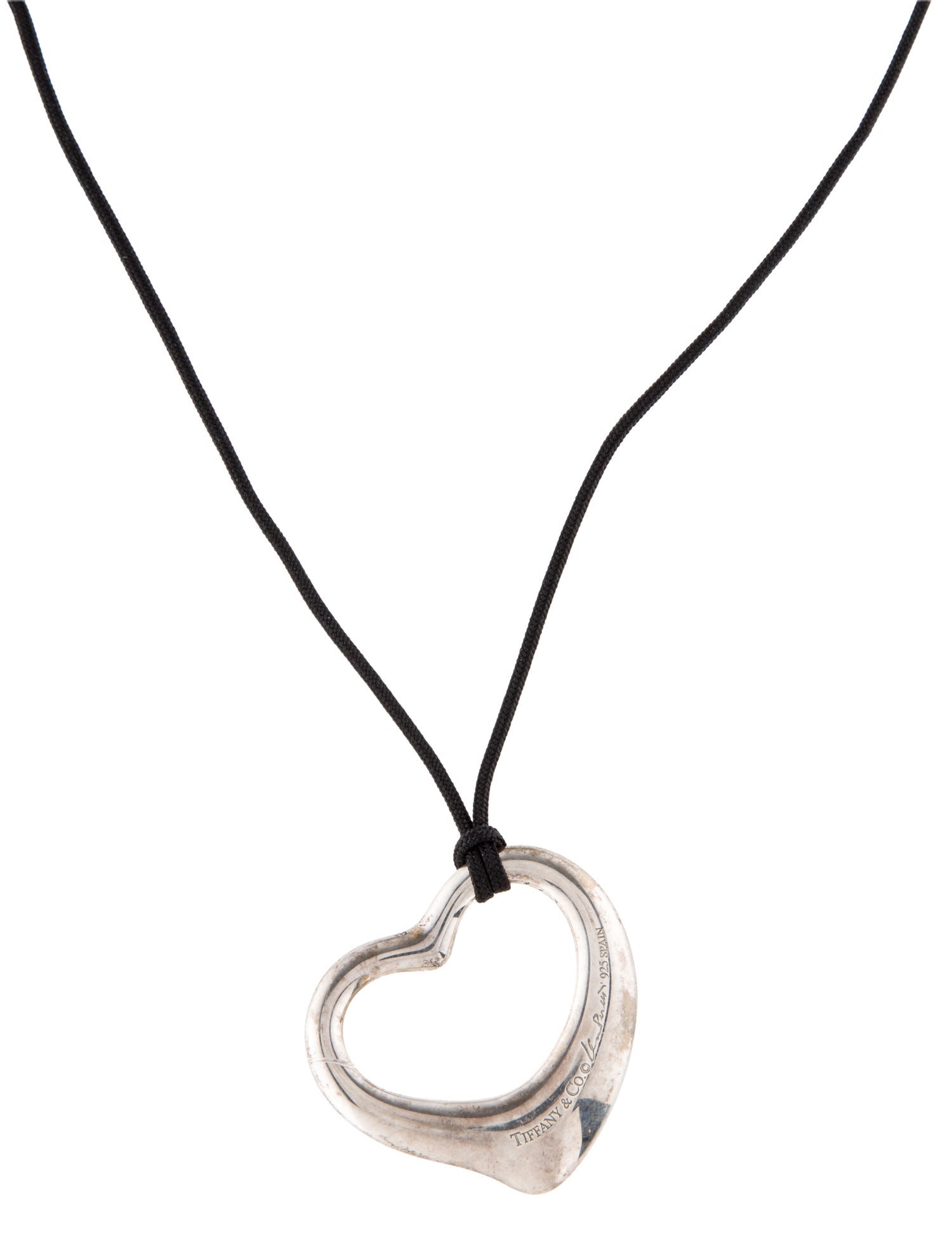 Tiffany & Co. Open Heart Pendant Necklace