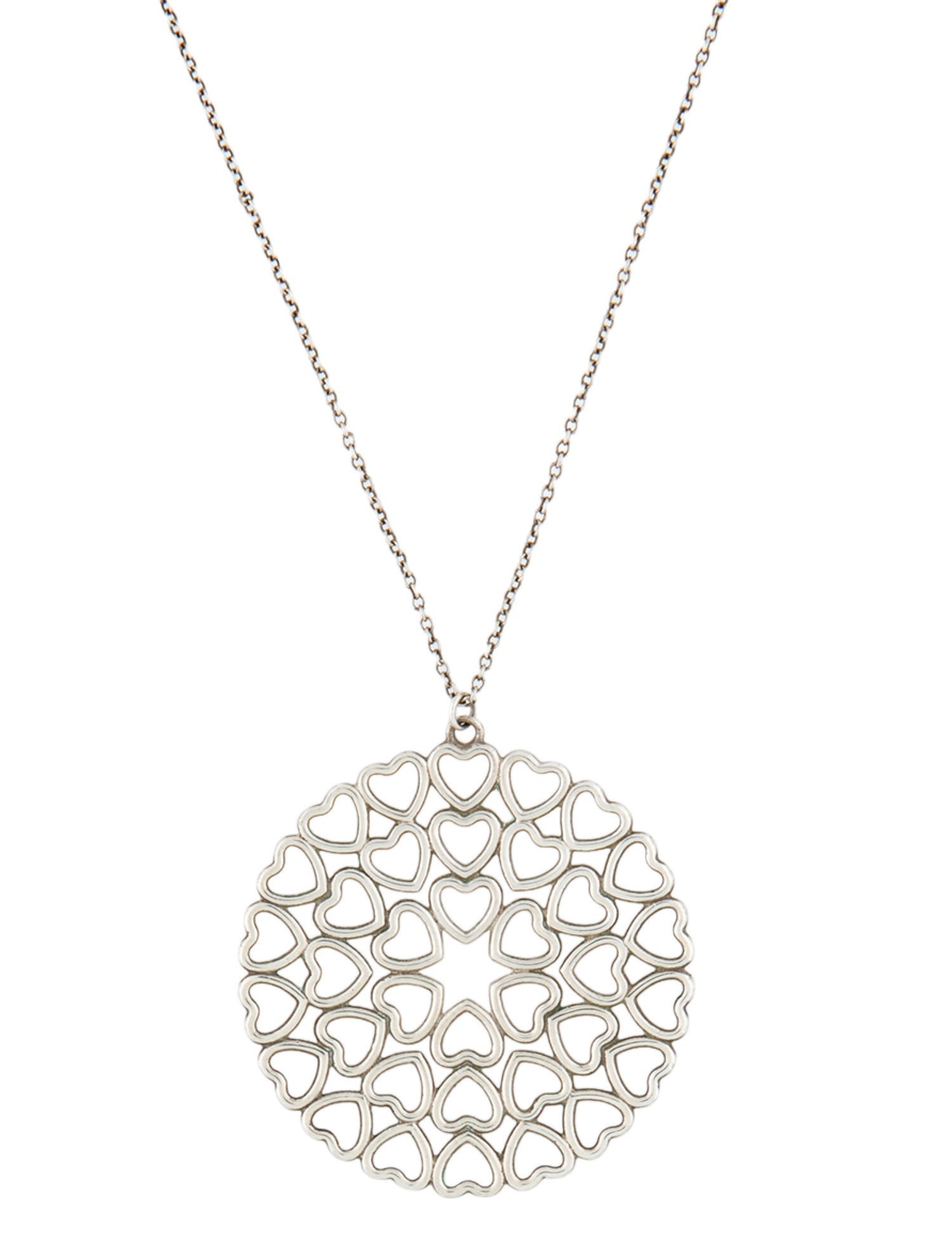 Tiffany & Co. Paloma Picasso Open Heart Circle Pendant Necklace