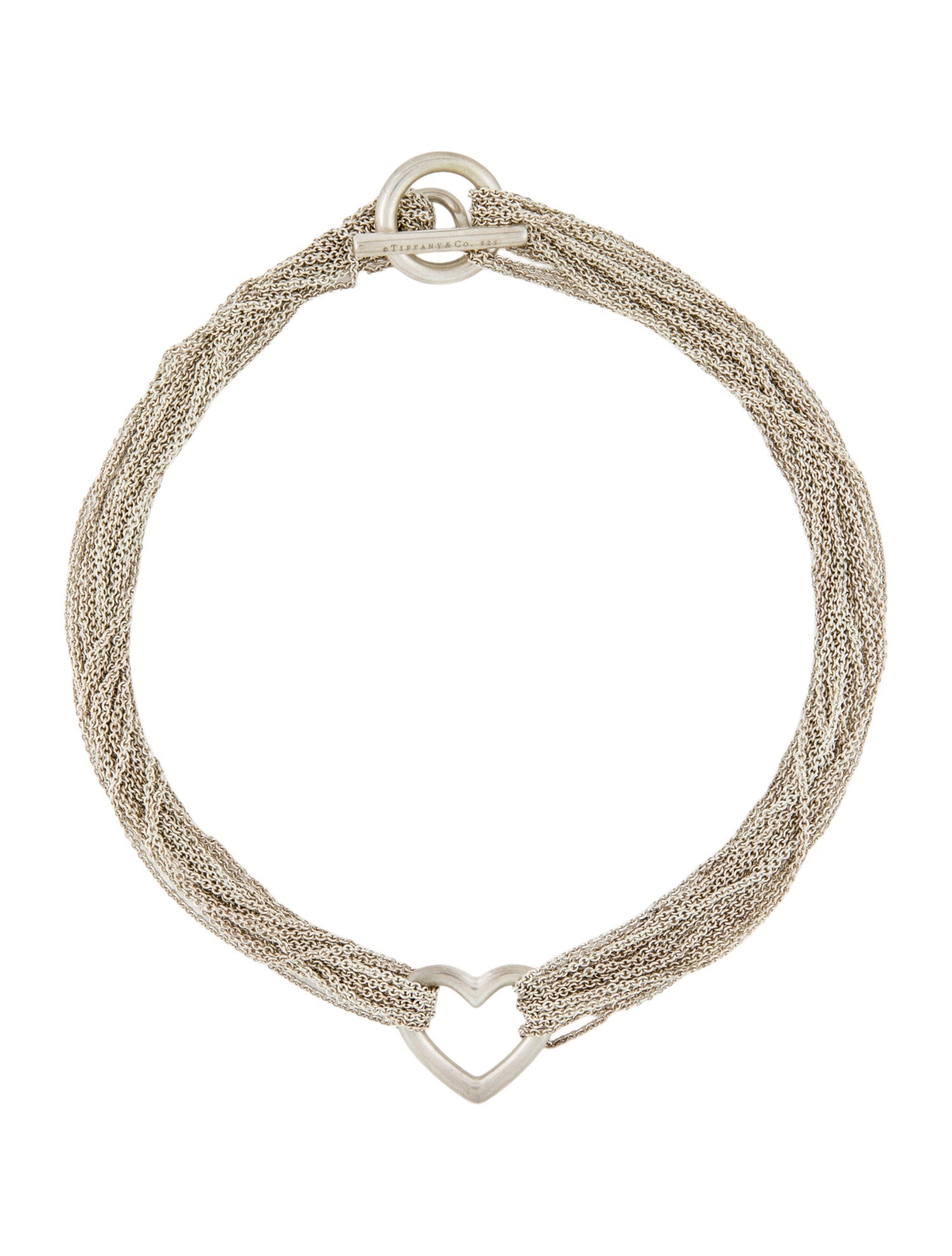 Tiffany & Co. Multistrand Heart Toggle Necklace