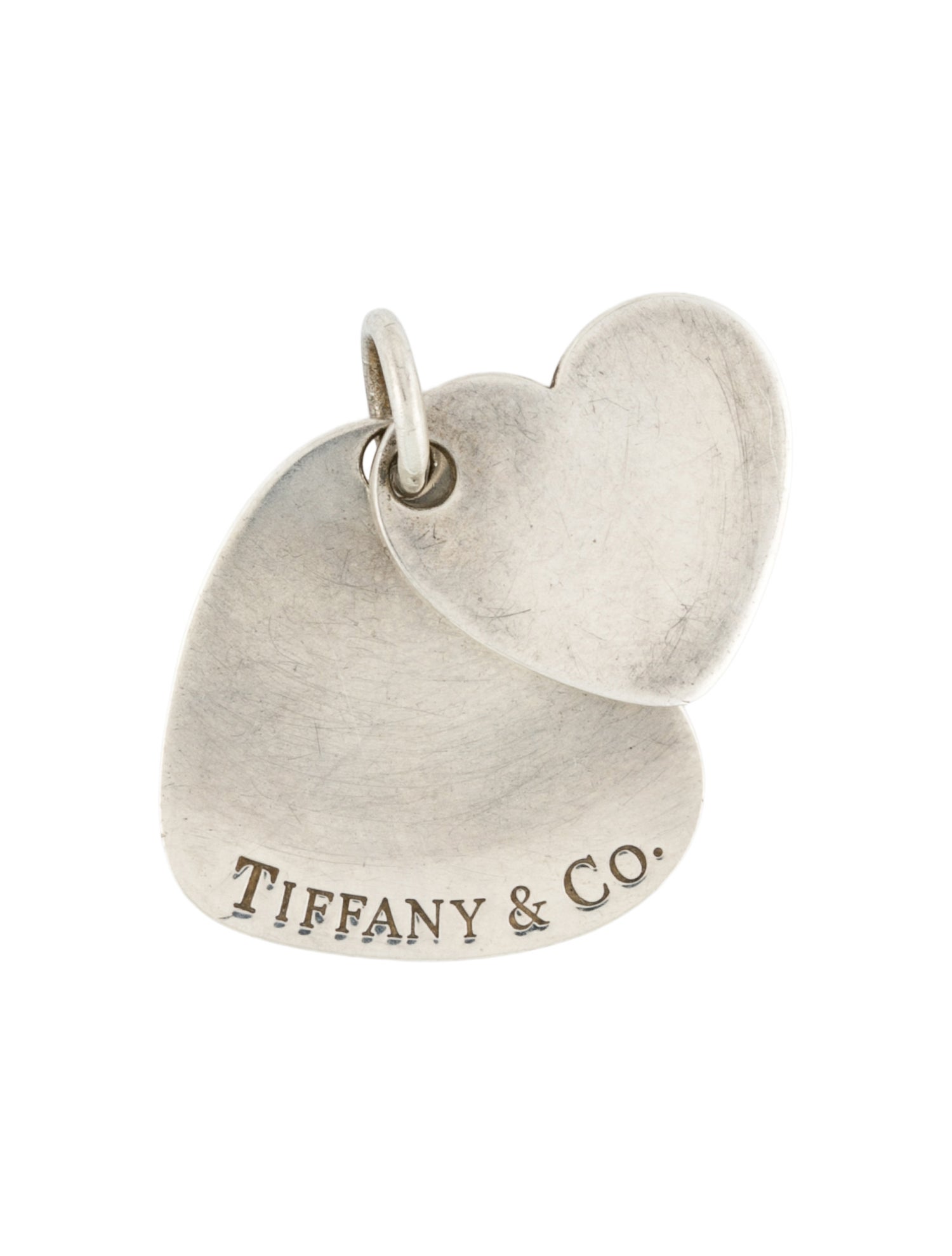 Tiffany & Co. Vintage Double Heart Tag Pendant