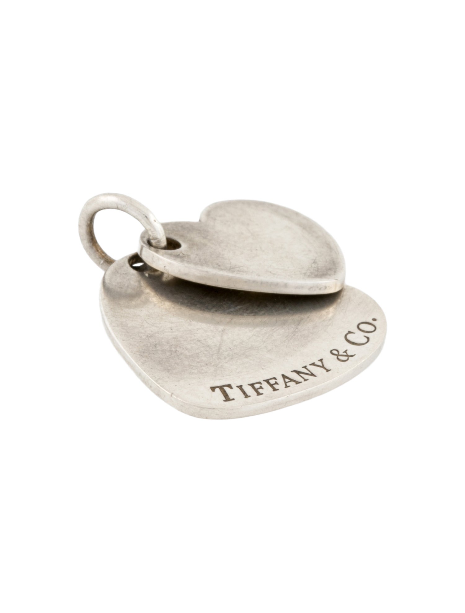 Tiffany & Co. Vintage Double Heart Tag Pendant