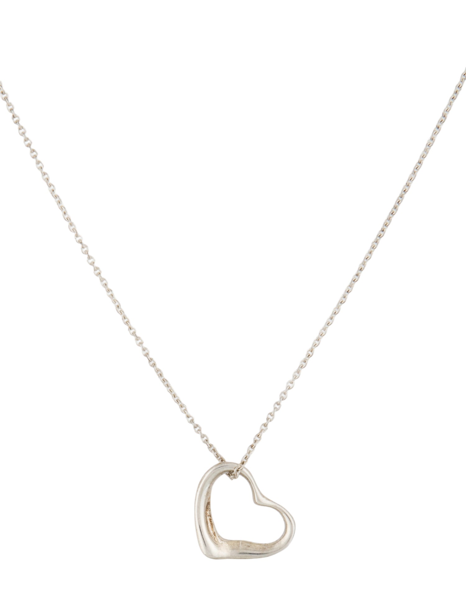 Tiffany & Co. Open Heart Pendant Necklace