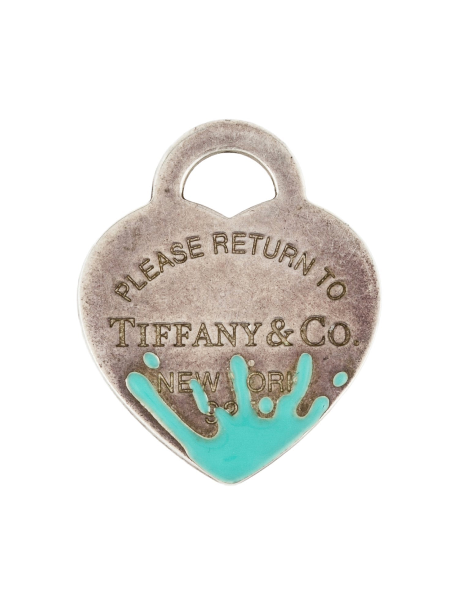 Tiffany & Co. Enamel Color Splash Heart Tag Pendant
