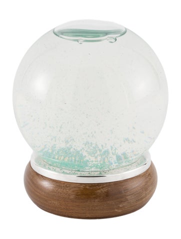 Tiffany & Co. Decorative Accents Blue Snow Globe