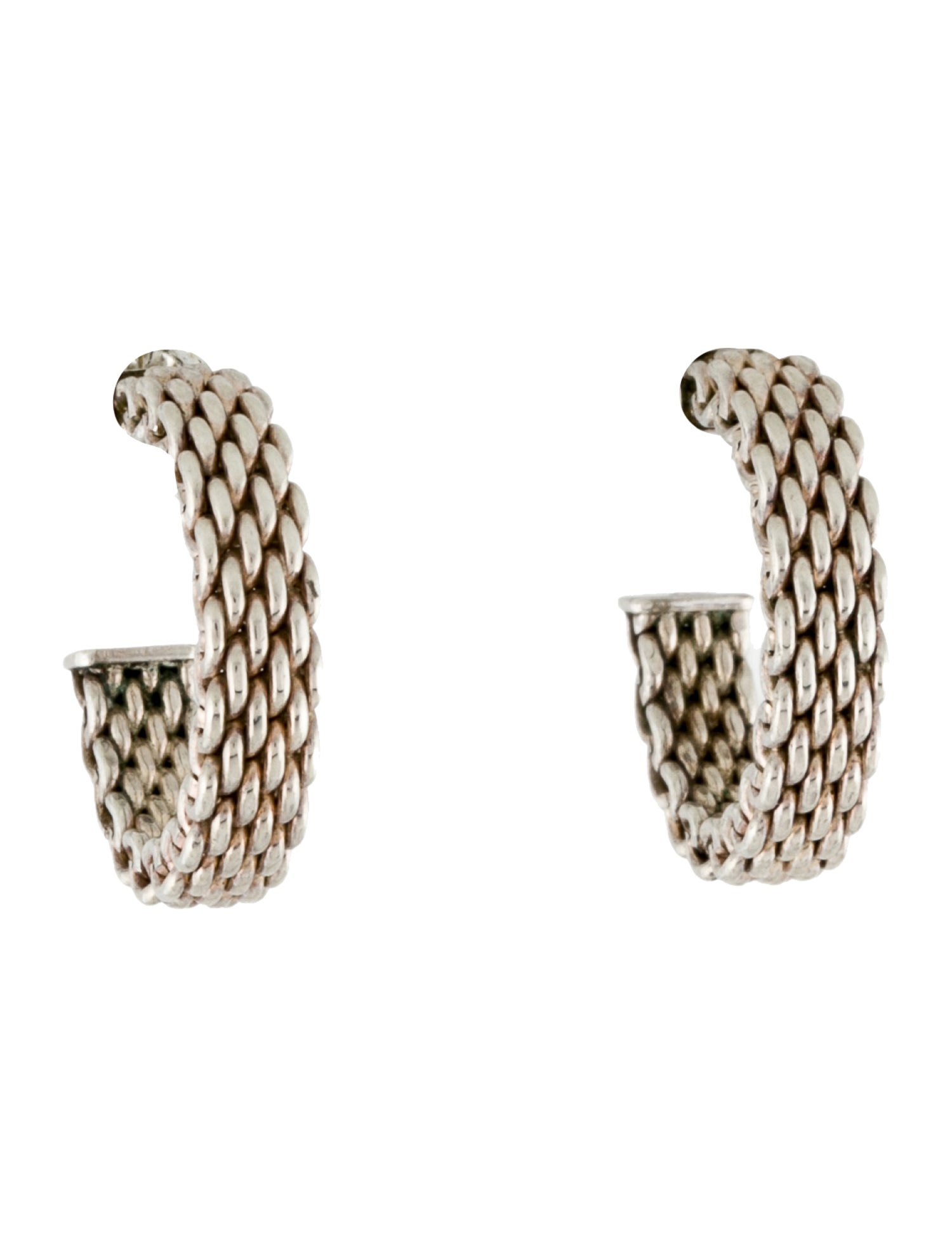 Tiffany & Co. Somerset Mesh Hoop Earrings
