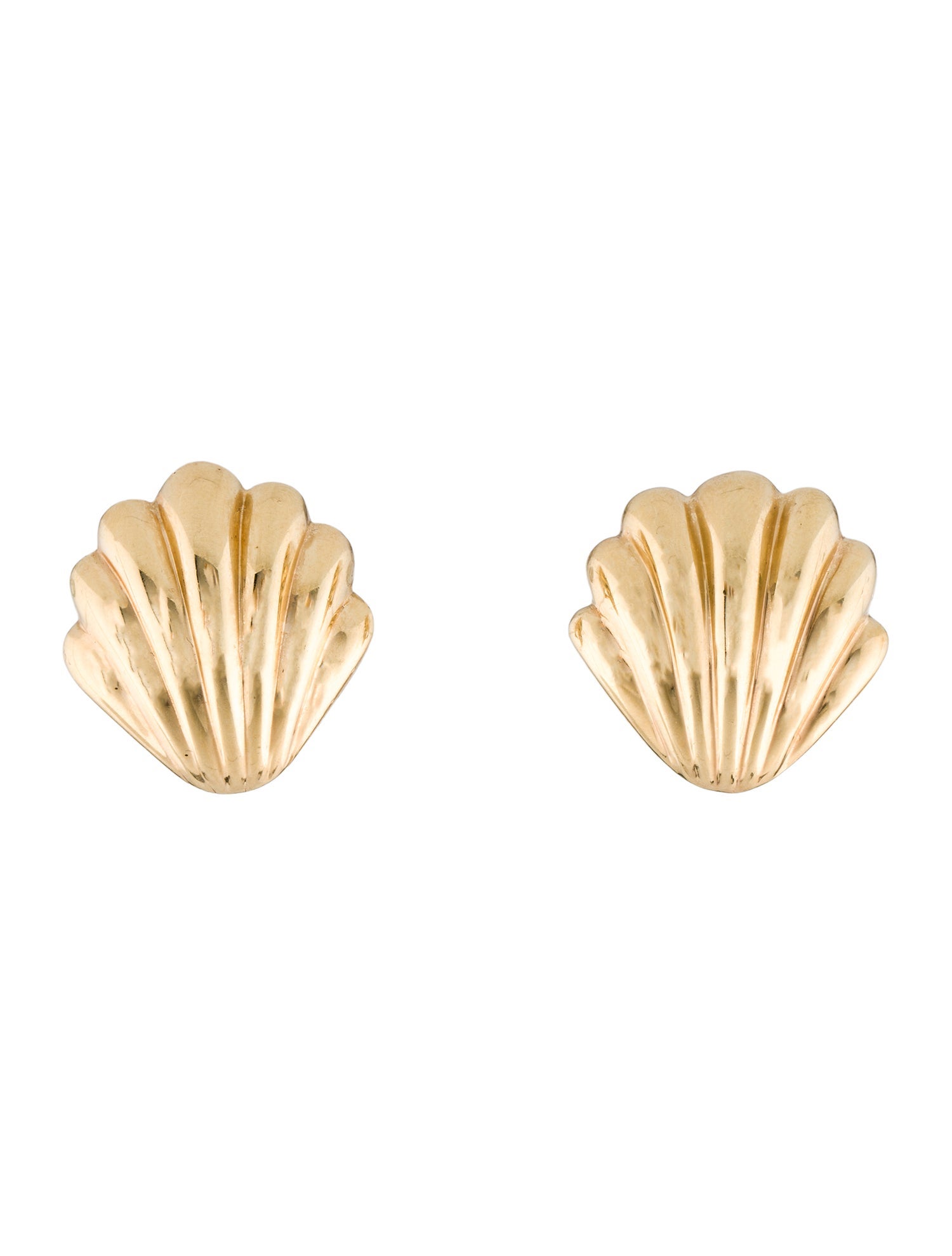 Tiffany & Co. Vintage 14K Shell Earclip Earrings