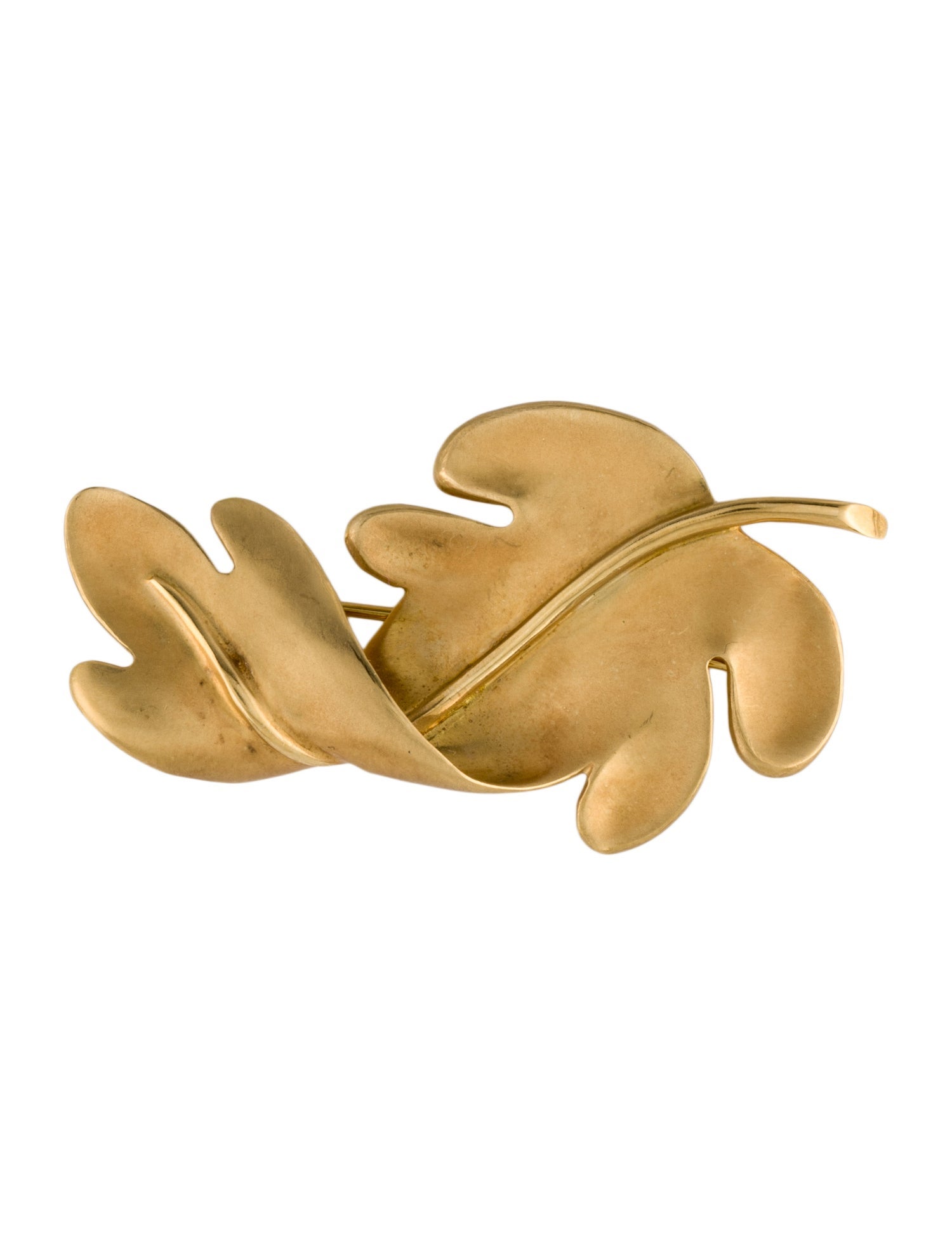 Tiffany & Co. Vintage 18K Leaf Brooch Pin