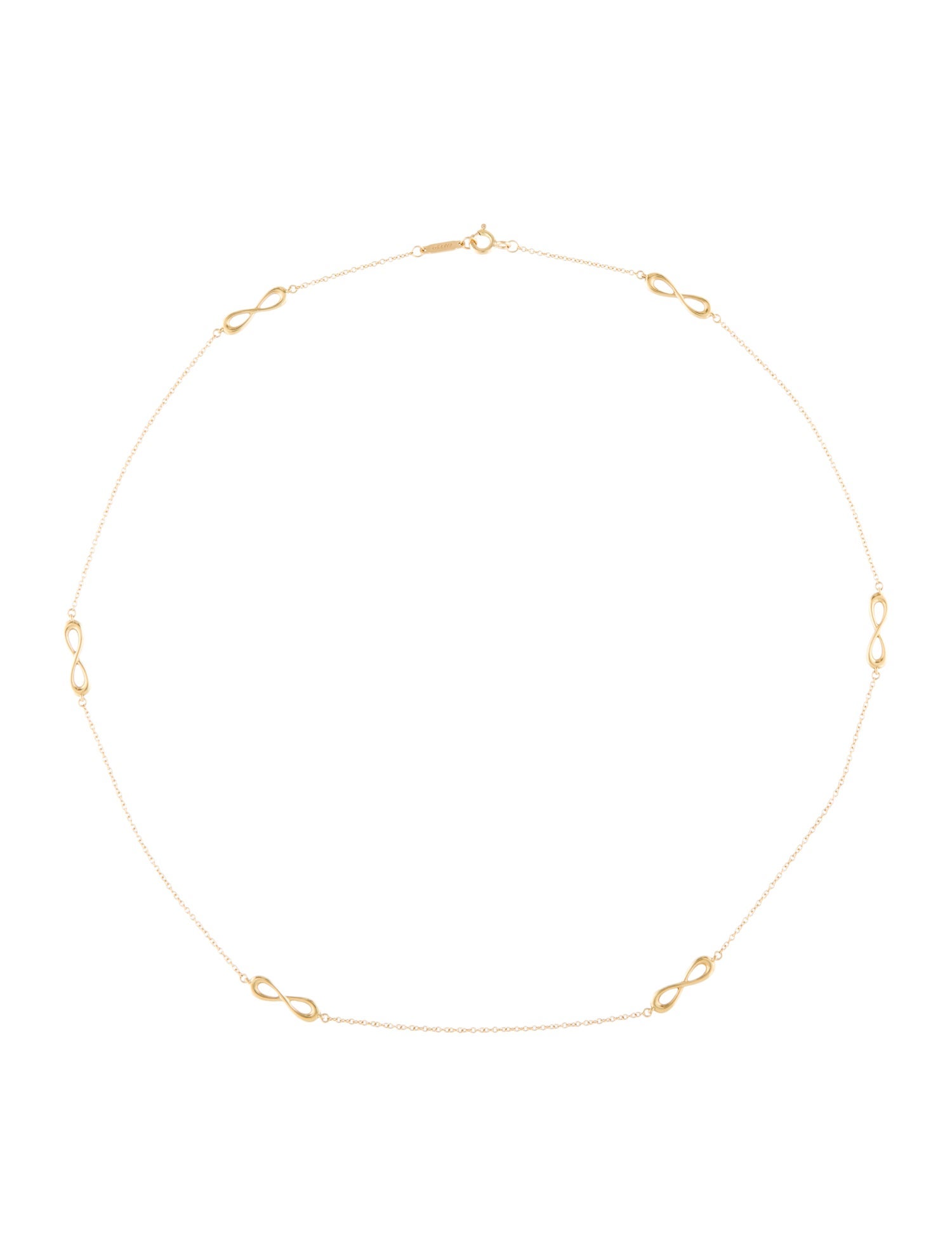 Tiffany & Co. 18K Endless Infinity Station Necklace