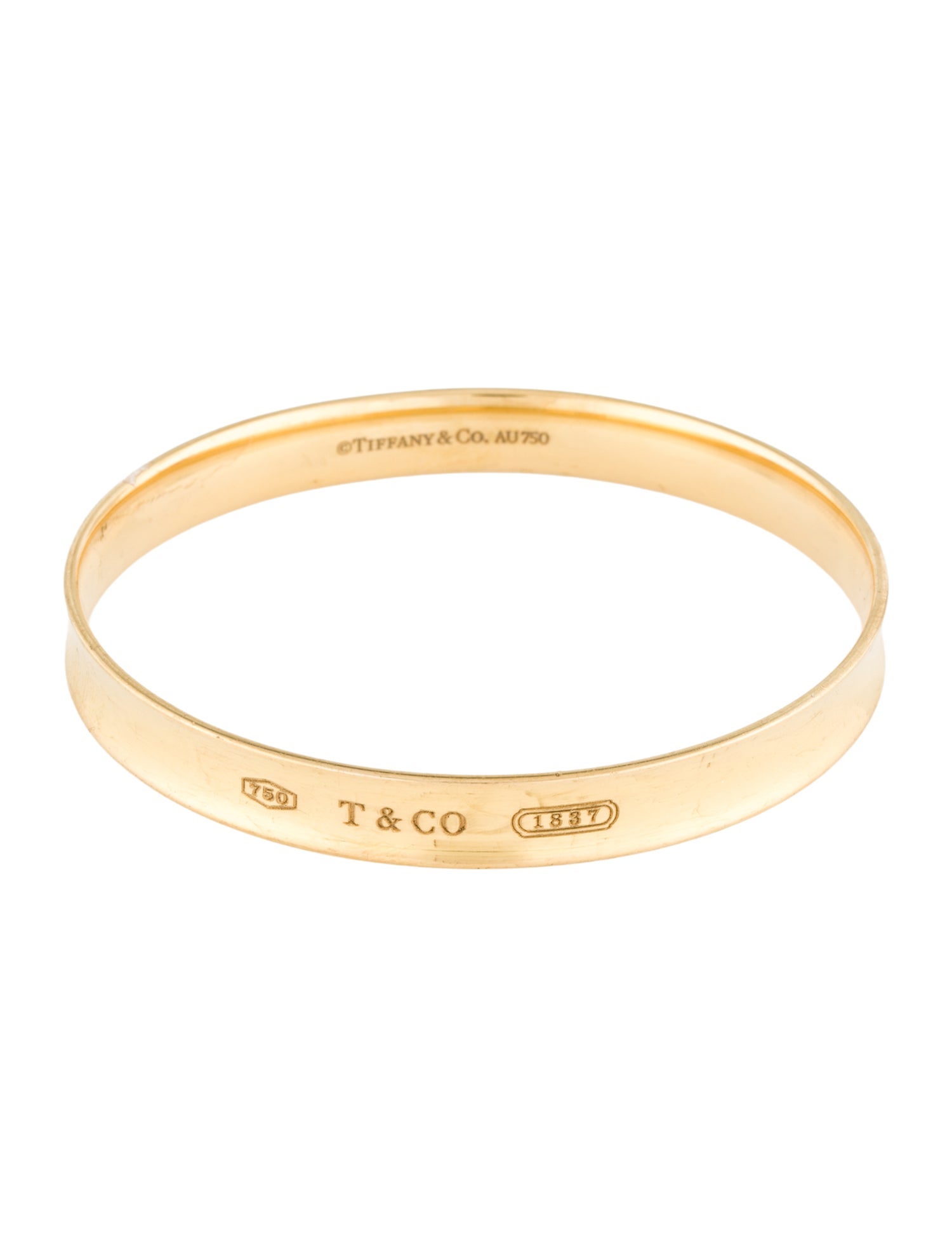 Tiffany & Co. 18K 1837 Bangle Bracelet