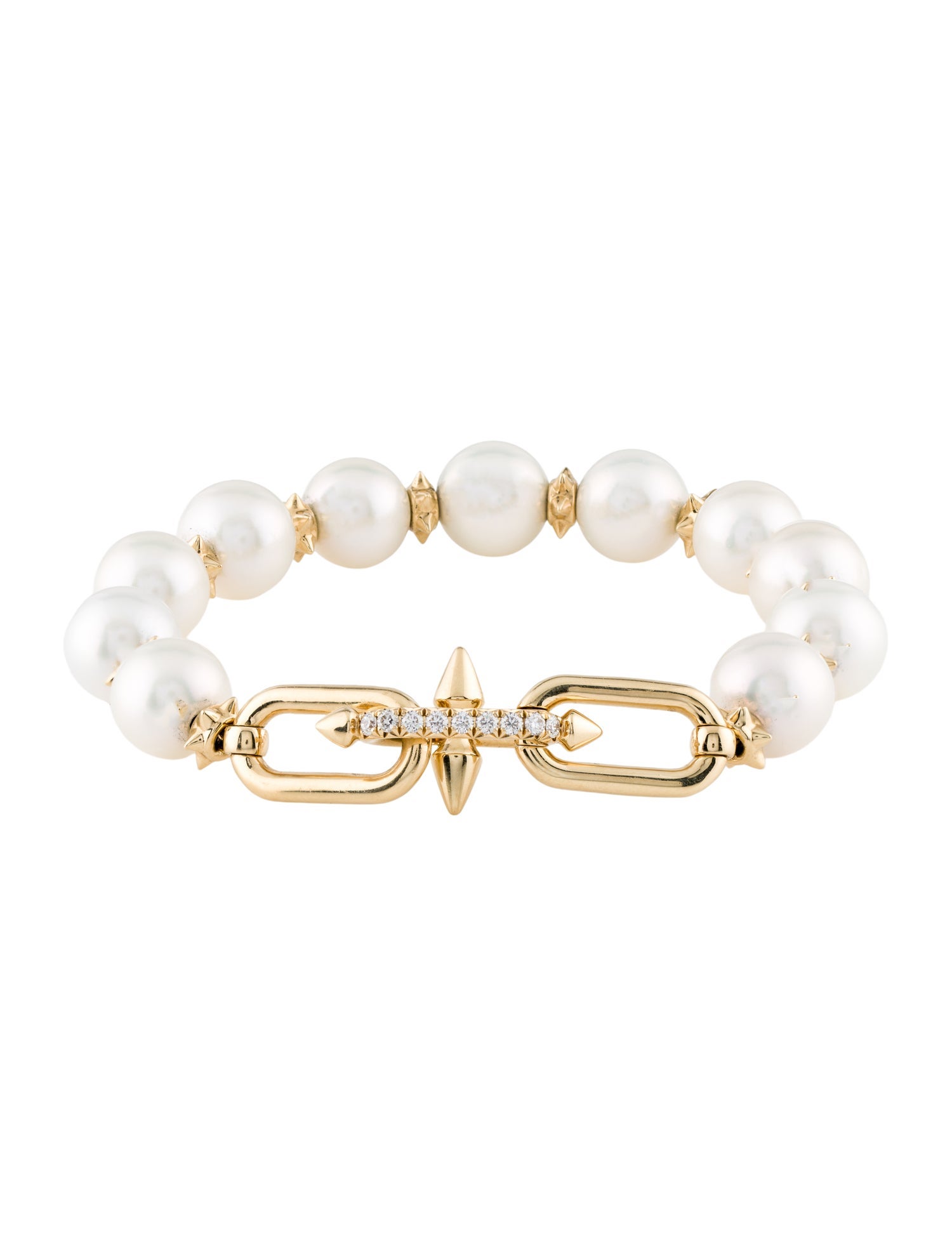 Tiffany & Co. 18K Pearl & Diamond Titan by Pharrell Williams Link Bracelet
