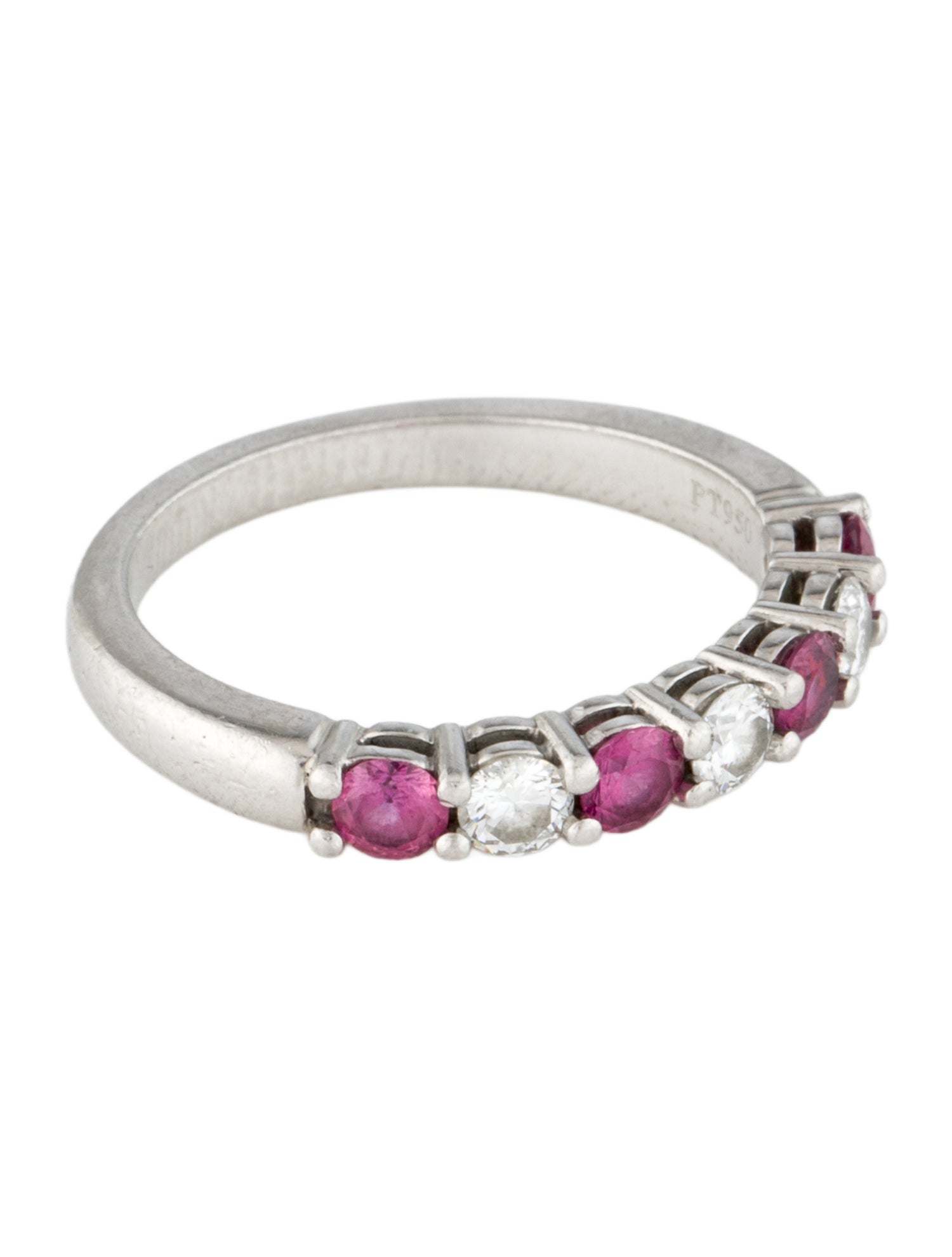 Tiffany & Co. Platinum Sapphire & Diamond Forever Band