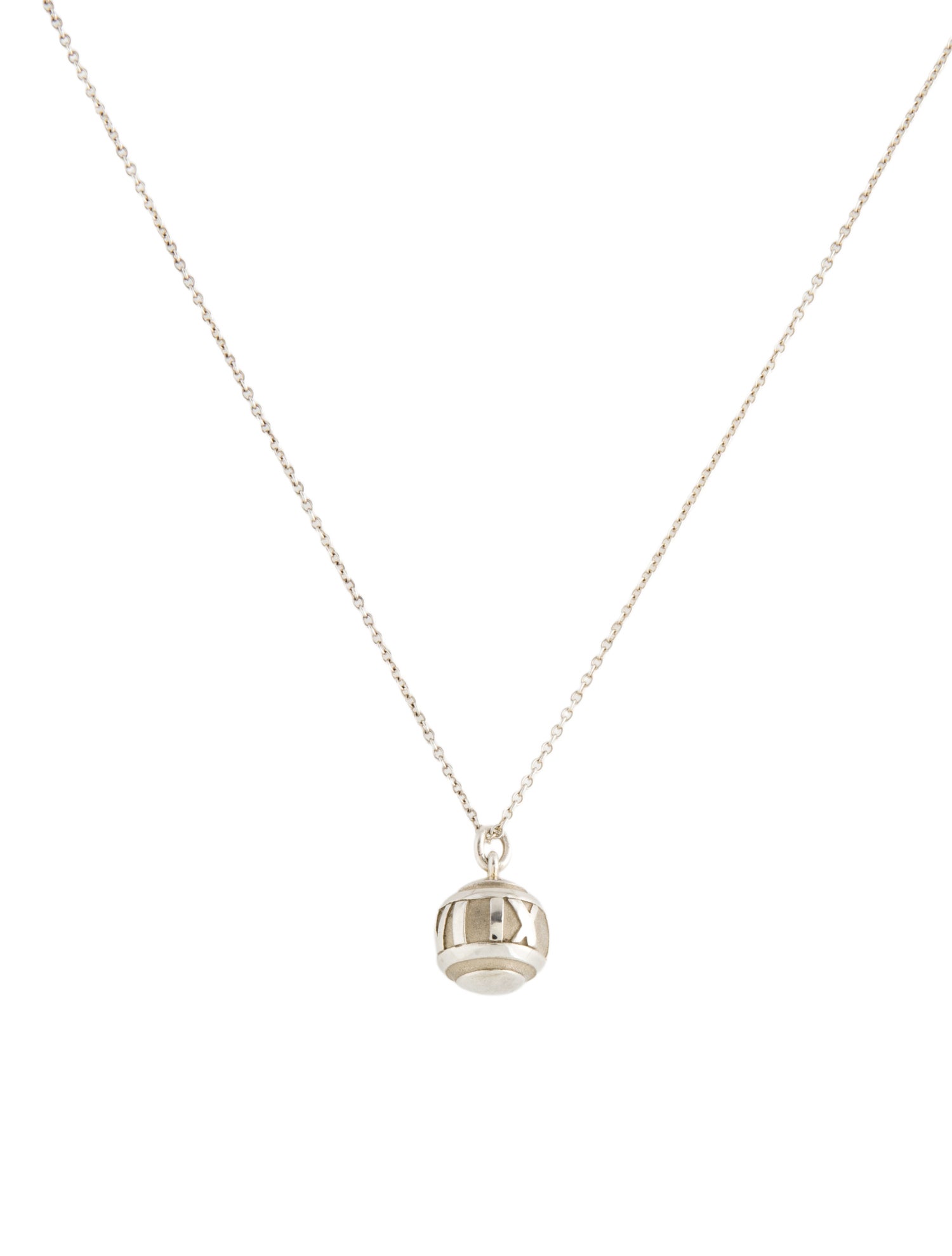 Tiffany & Co. Atlas Ball Pendant Necklace