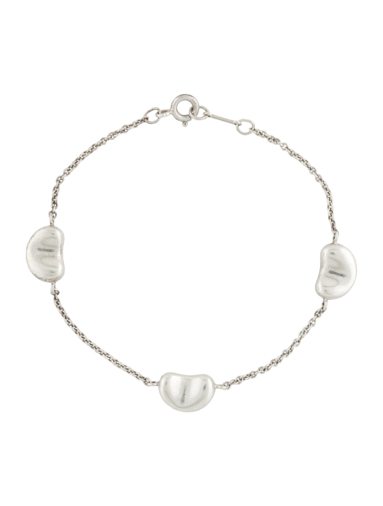 Tiffany & Co. Vintage Bean Design Station Bracelet