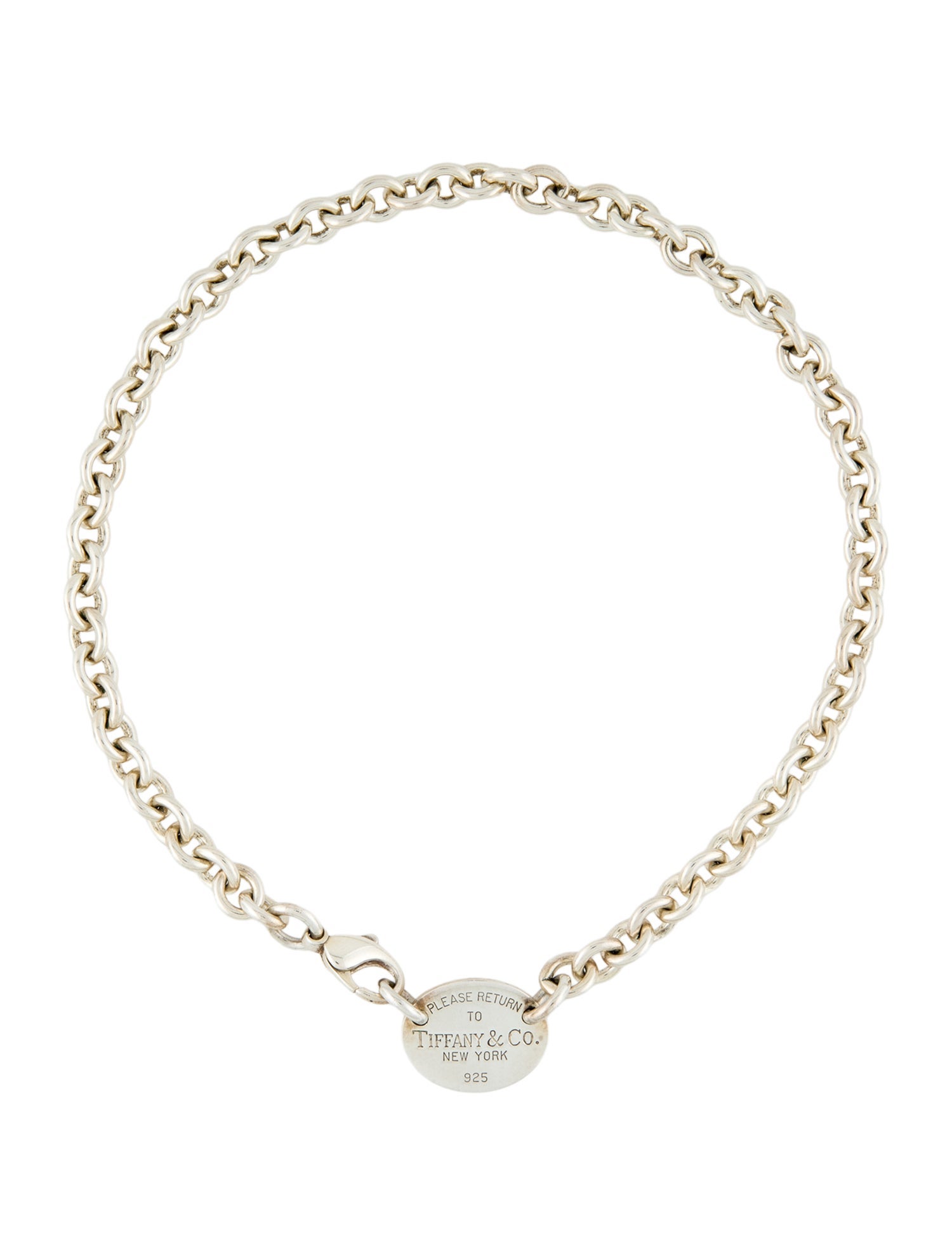 Tiffany & Co. Oval Tag Necklace