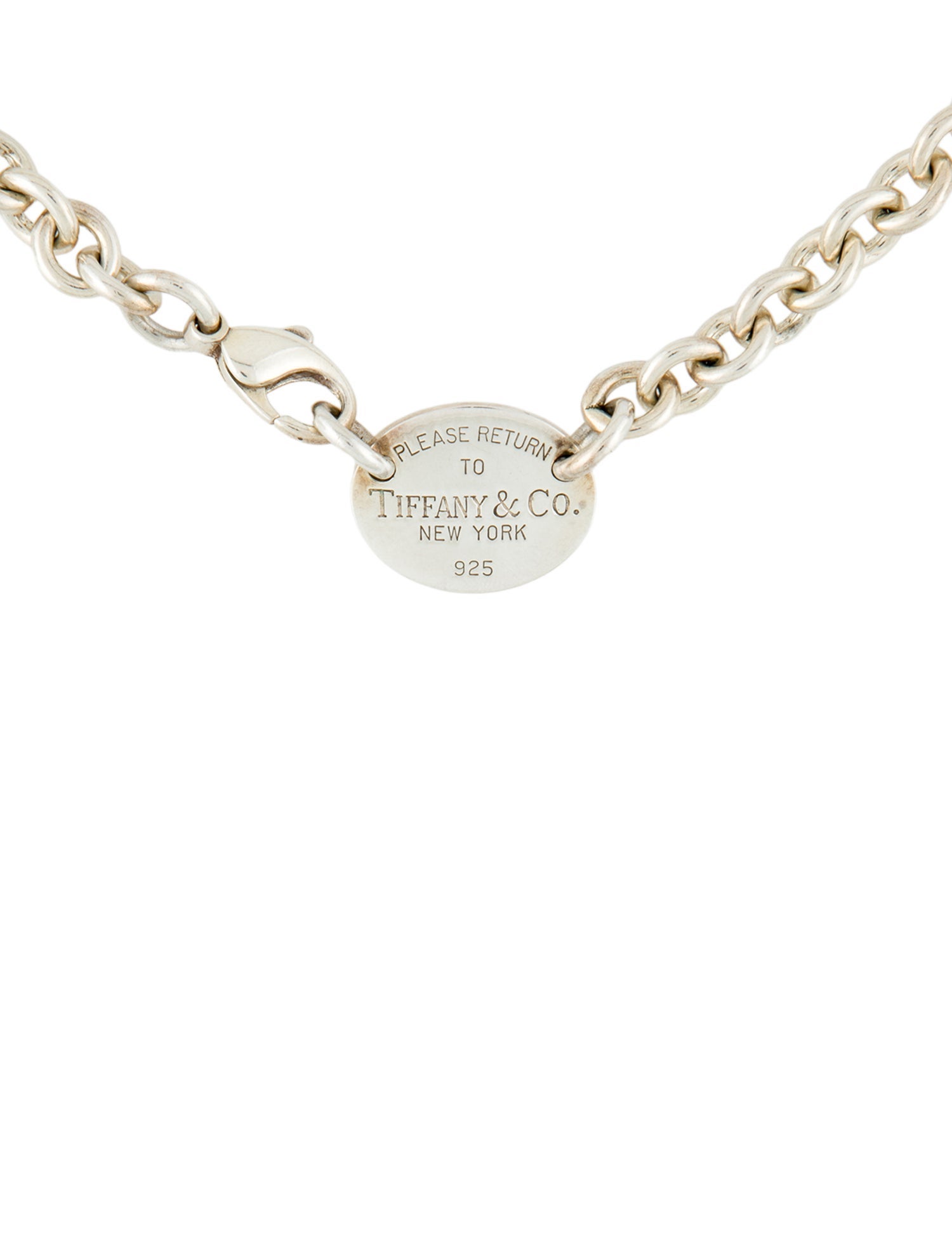 Tiffany & Co. Oval Tag Necklace