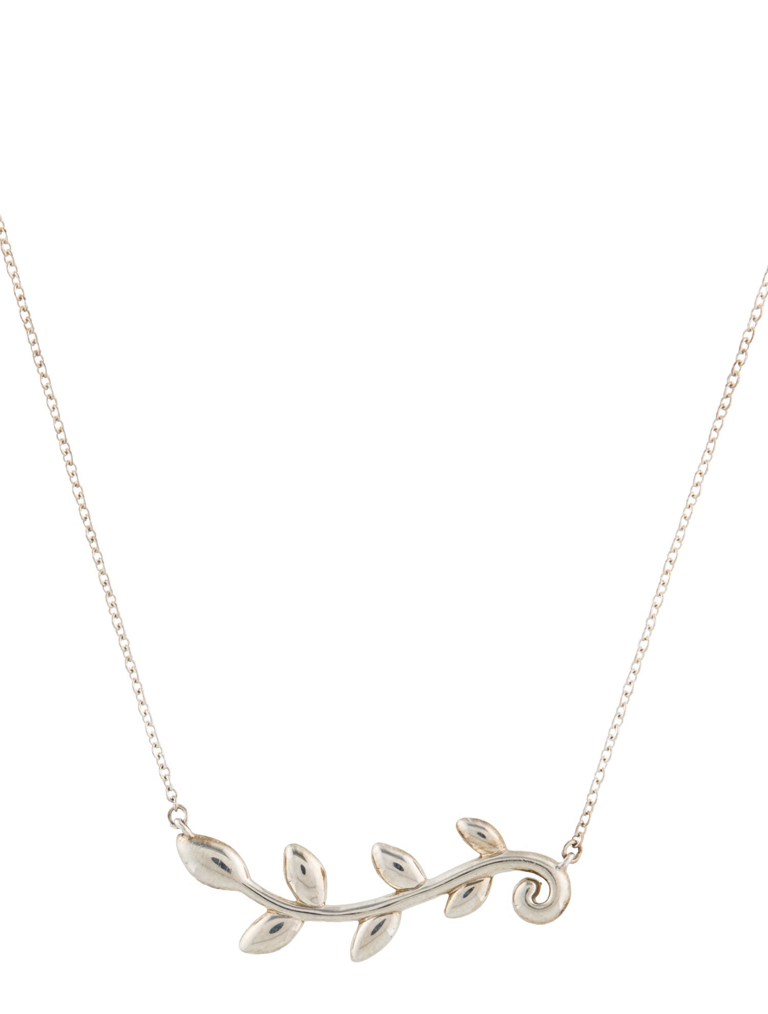 Tiffany & Co. Olive Leaf Vine Pendant Necklace