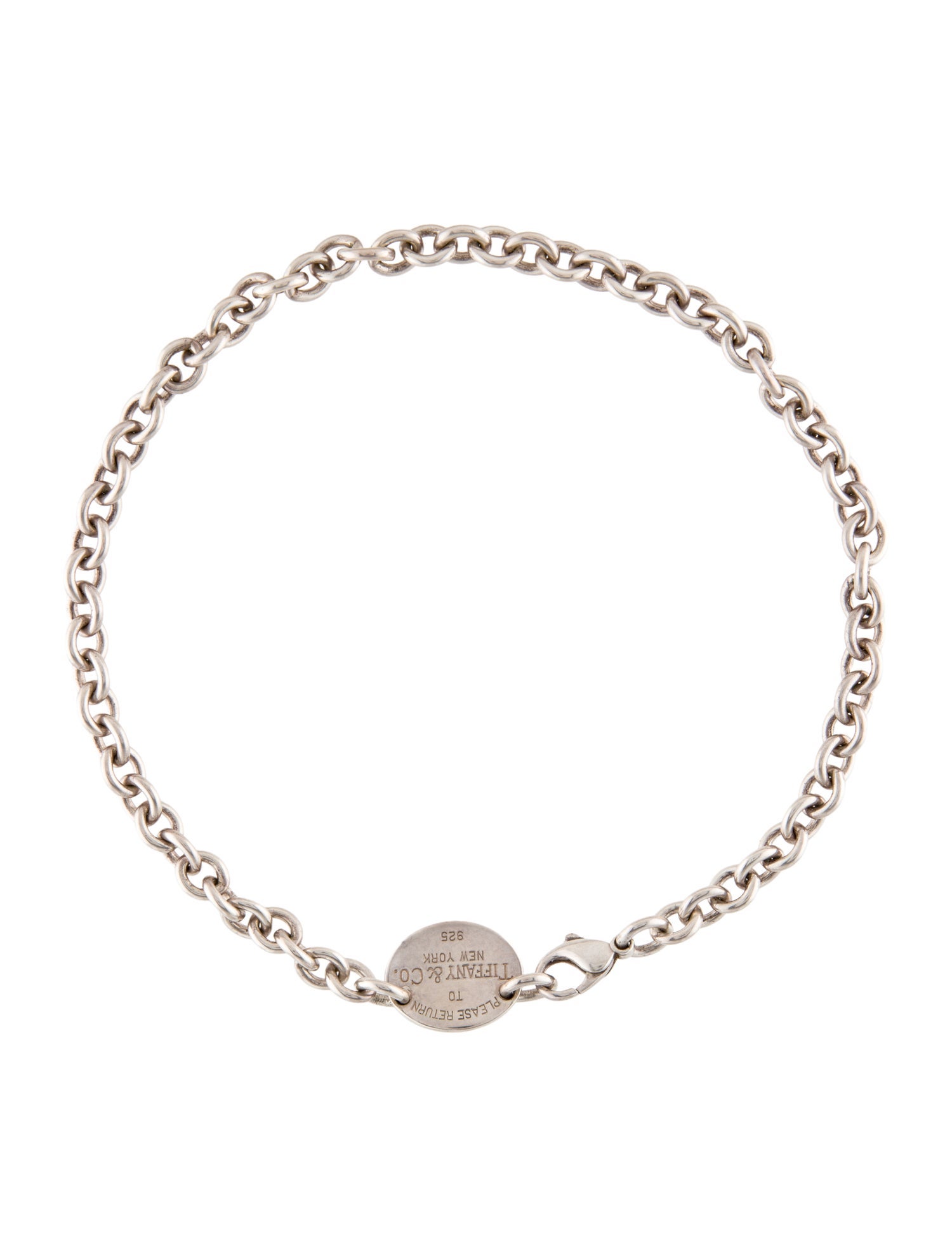 Tiffany & Co. Oval Tag Necklace