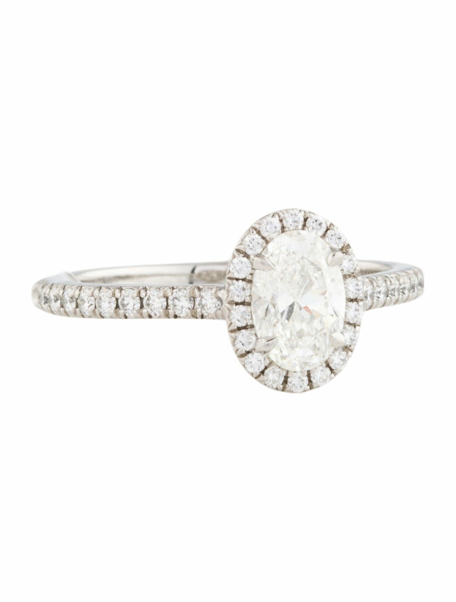 Tiffany & Co. Platinum Diamond Soleste® Oval Halo Engagement Ring