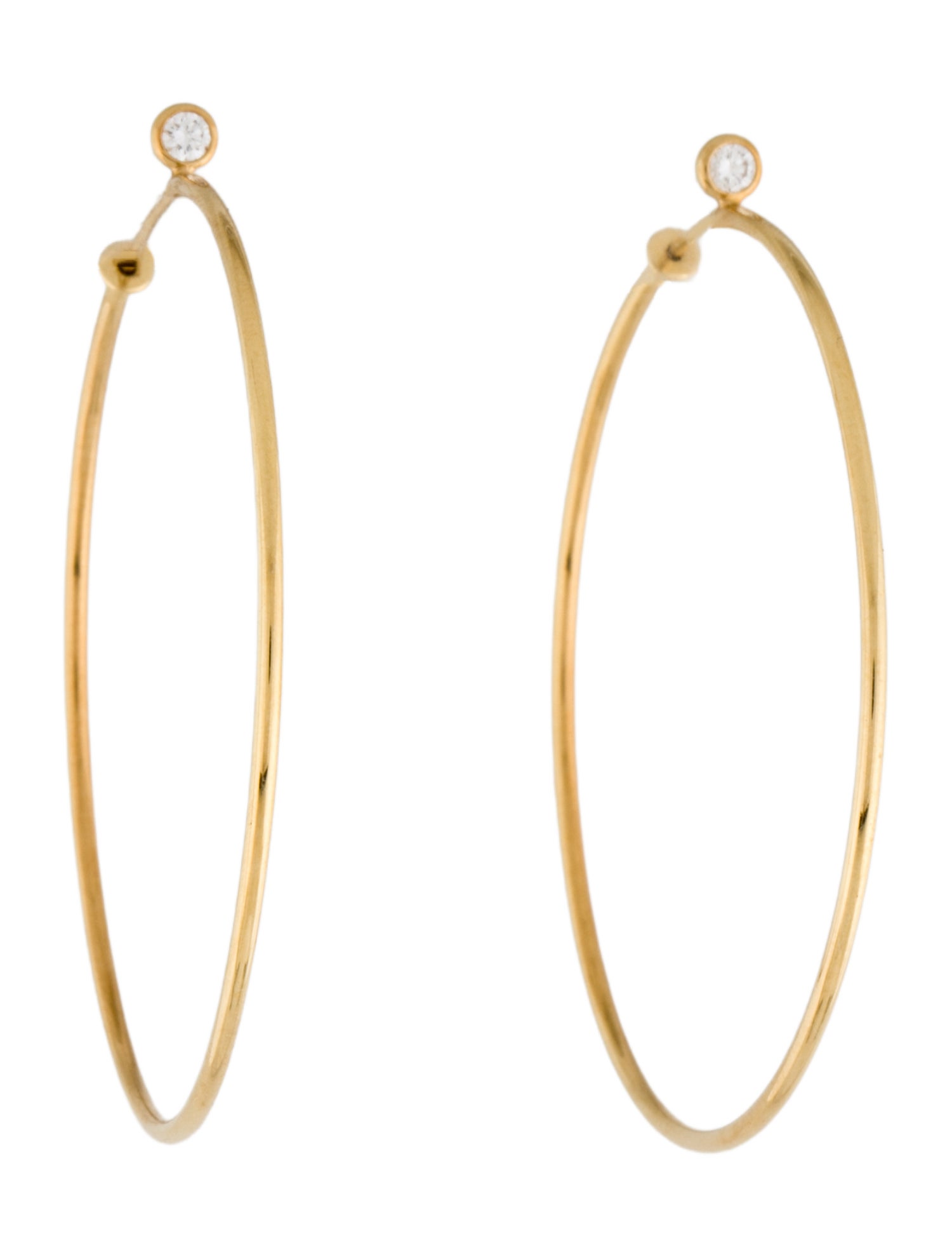 Tiffany & Co. 18K Diamond Hoop Earrings