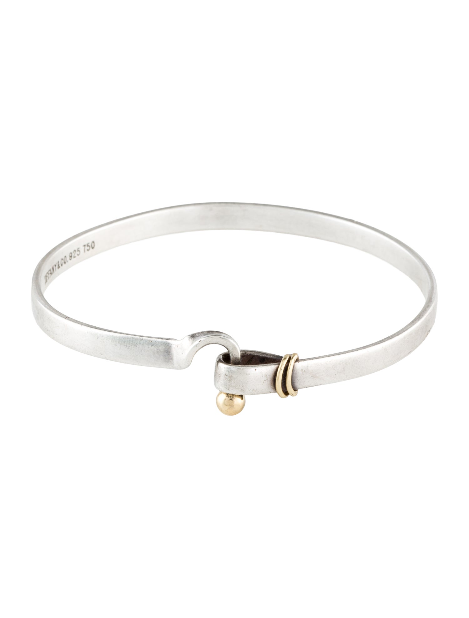 Tiffany & Co. Vintage Two-Tone Hook & Eye Bangle Bracelet