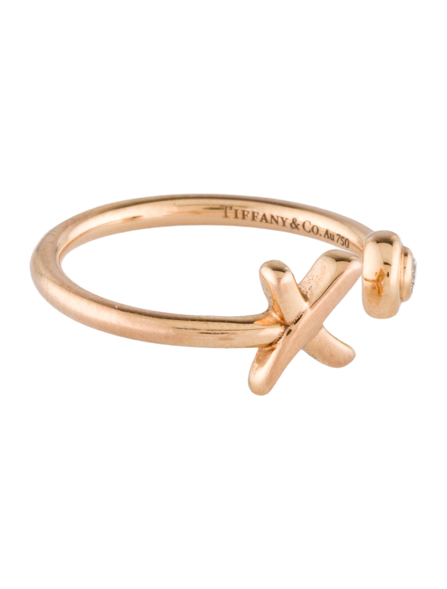 Tiffany & Co. 18K Diamond Graffiti X Wire Ring